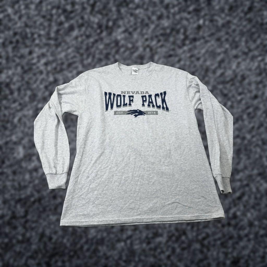 Jerzees VINTAGE University Of Nevada Wolf Pack College Basketball T-Shirt Mens Large Size US L / EU 52-54 / 3 - 1 Thumbnail