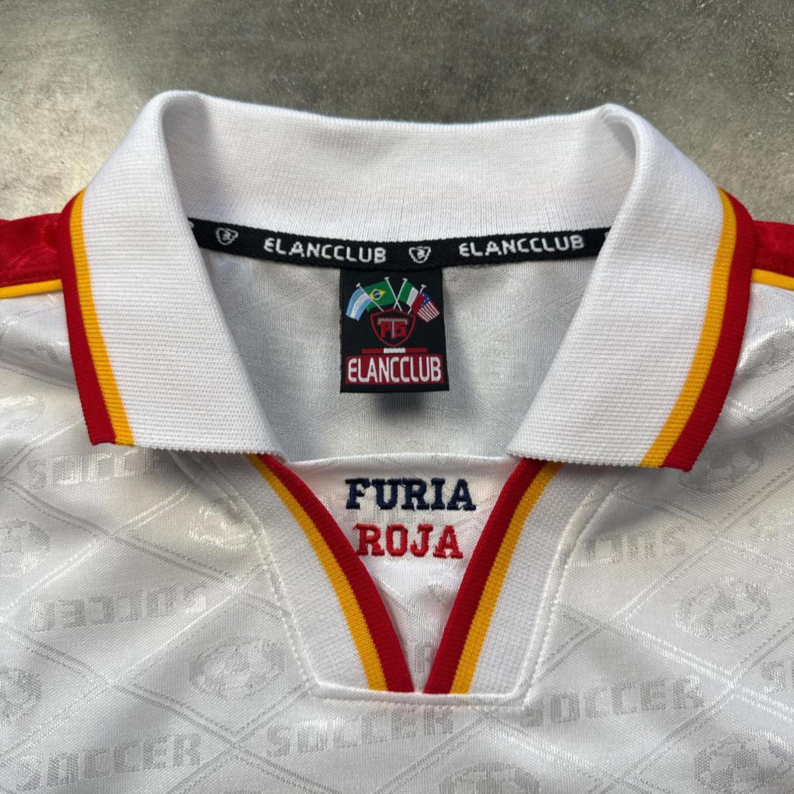 Other Peru 1990s Retro Football Jersey Futbol Jersey "Furia Roja" Size US L / EU 52-54 / 3 - 4 Thumbnail