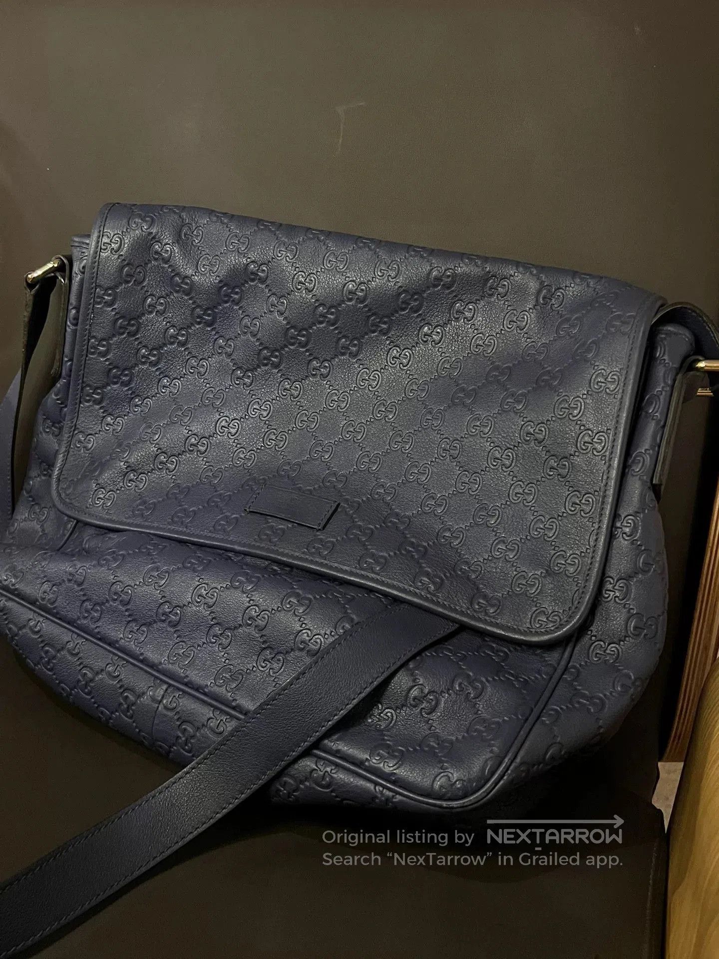 Gucci Gucci GG Logo Embossed Leather Flap Crossbody Bag. Size ONE SIZE - 1 Thumbnail