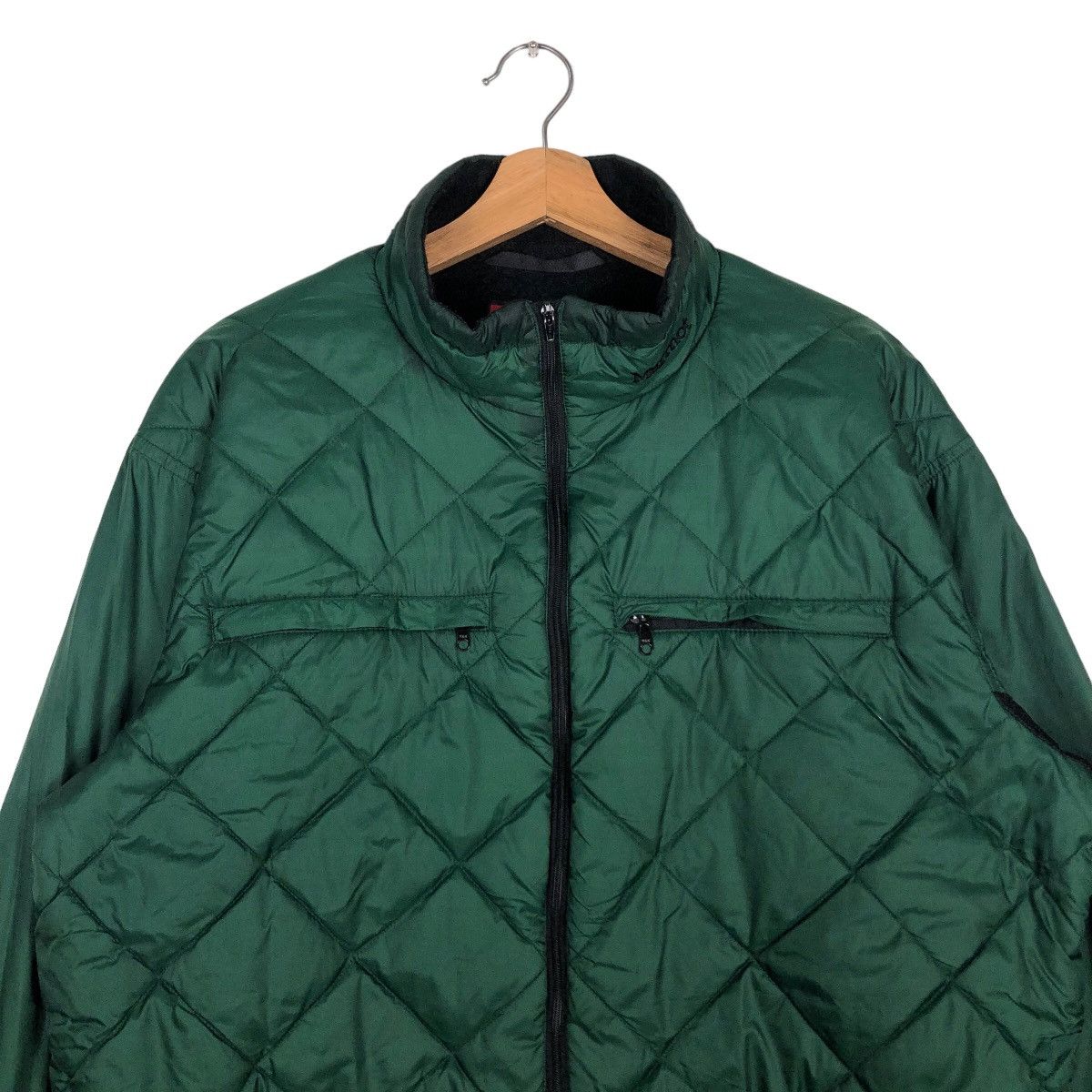 Japanese Brand 🔥Vintage Anorak Down Light Puffer Jacket Marmot Green Amry Size US L / EU 52-54 / 3 - 3 Thumbnail