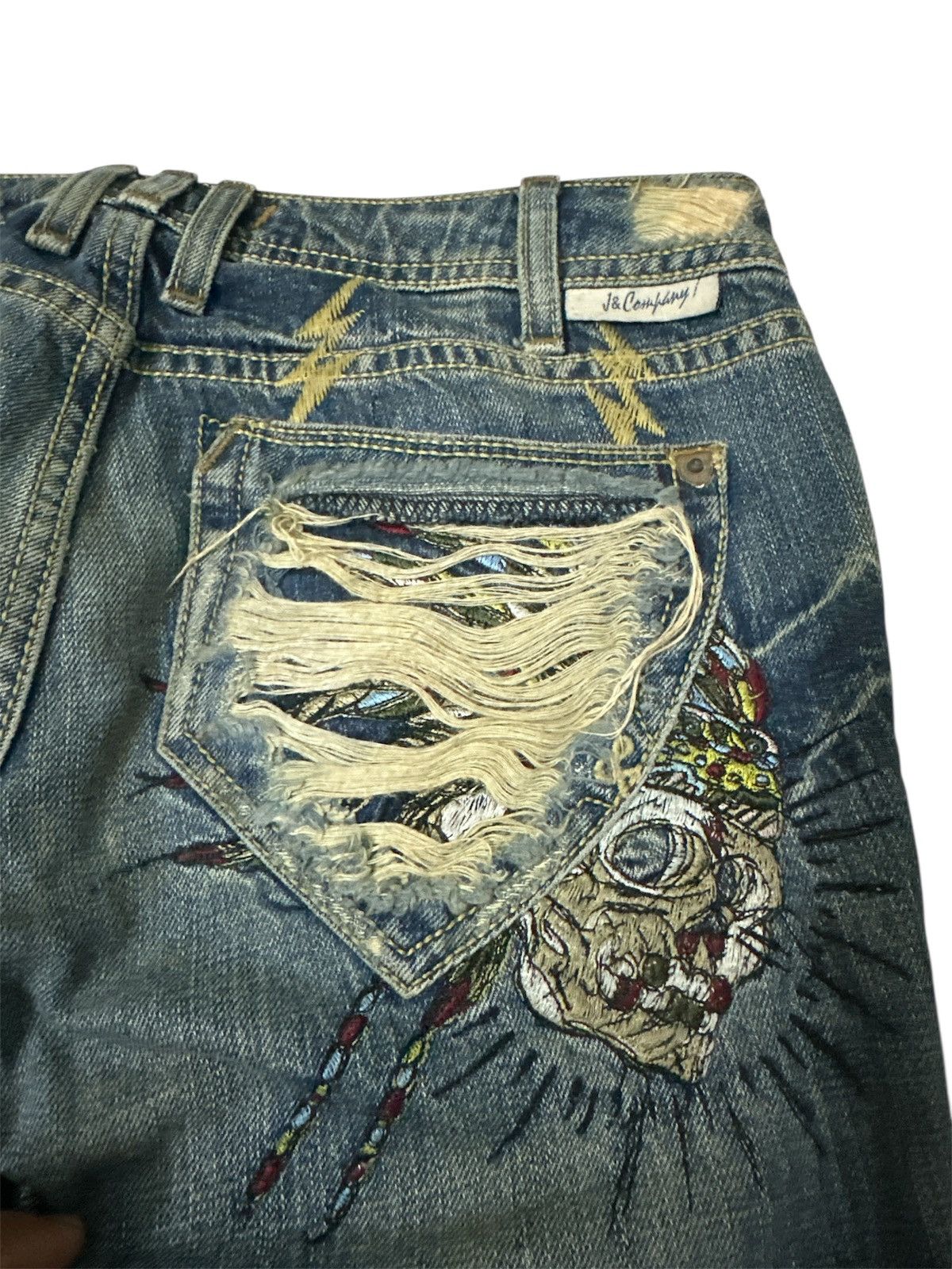 Rick Owens 2000s J & Company Flare Jeans Beauty Beast Goa Lgb Y2K Style Size US 28 / EU 44 - 3 Thumbnail