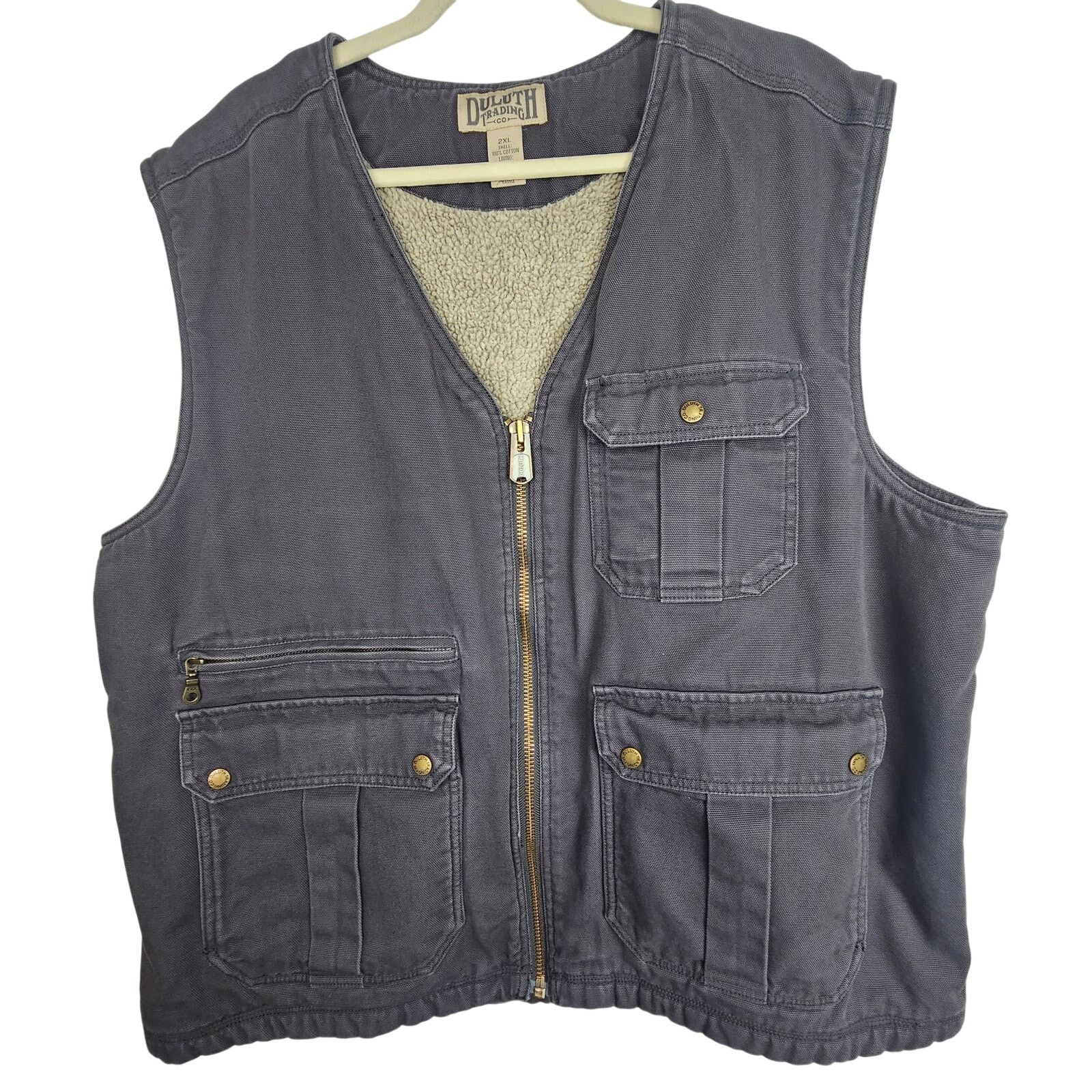 Duluth Trading Company Duluth Trading Co Sherpa Lined Full Zip Heavy Canvas Vest Size US XXL / EU 58 / 5 - 1 Thumbnail