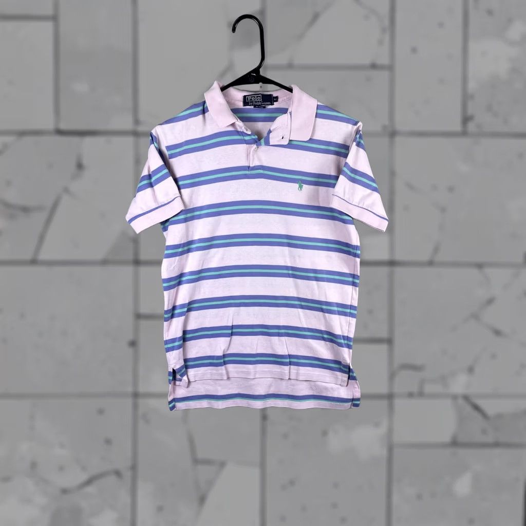 Polo Ralph Lauren Polo Ralph Lauren Polo Shirt Mens M Pink Stripe Short Sleeve Pony Logo Golf Shirt Size US M / EU 48-50 / 2 - 1 Thumbnail