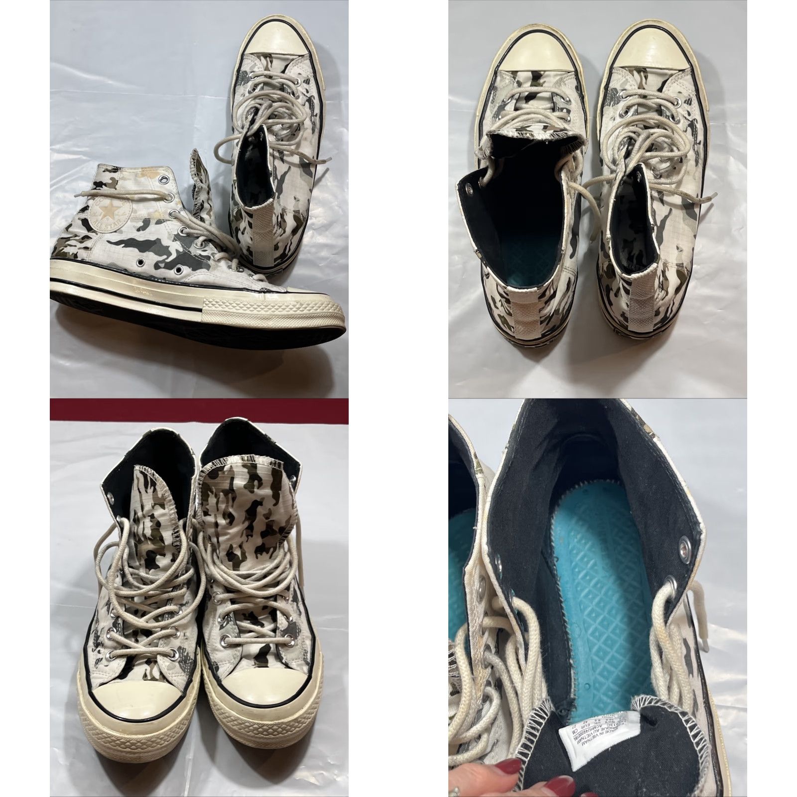 Converse Converse Chuck 70 High Top Camouflage Green White Mens 8.5 Womens 10.5 US 65 913C Camouflage Print Sneakers Shoe High Top Textile Pattern Size M / US 6-8 / IT 42-44 - 8 Thumbnail