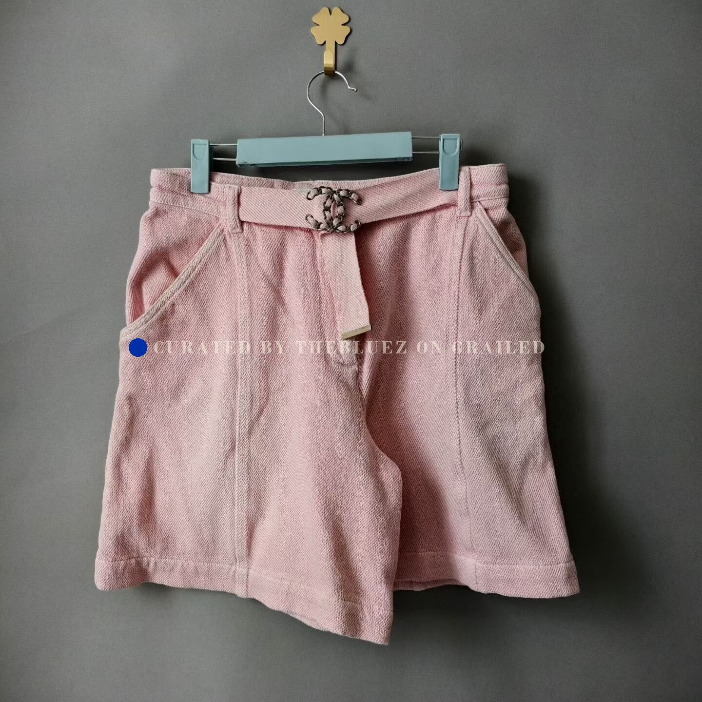 Chanel Chanel Distressed Pink Belted Shorts Size 36" / US 14 / IT 50 - 1 Thumbnail