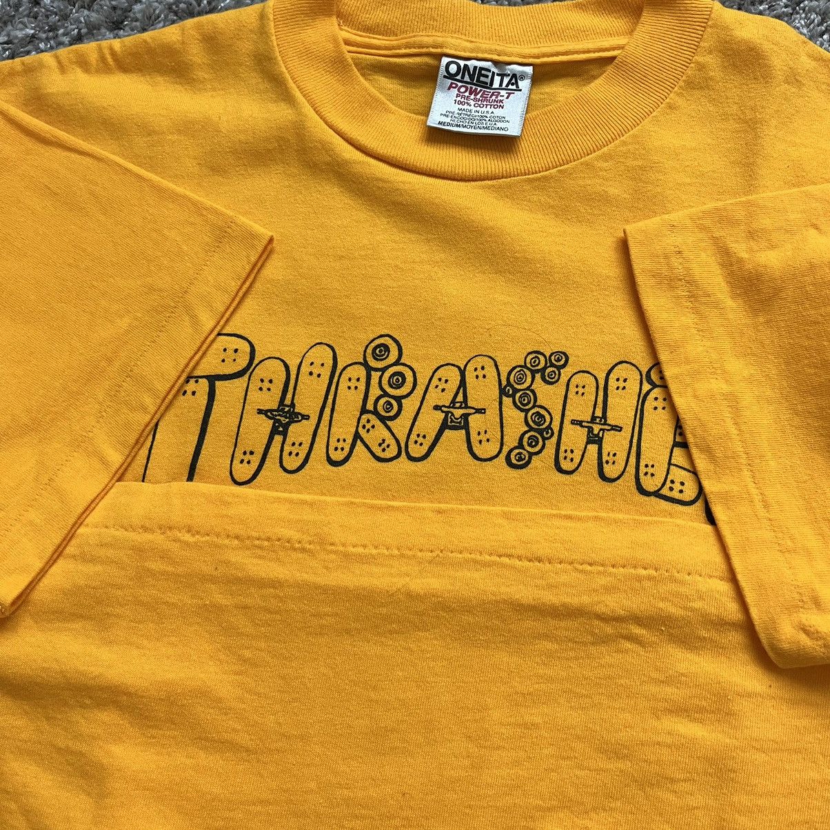Thrasher × Vintage Vintage 90s Thrasher Skateboarding Mag Tee T Shirt OG Oneita Size US M / EU 48-50 / 2 - 7 Thumbnail