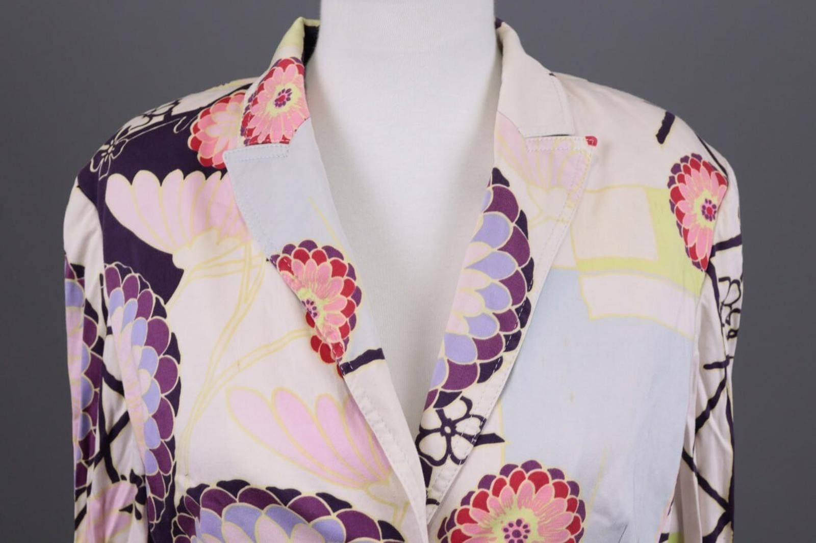 Escada Escada Sport Multicolor Floral Two Button Jacket Size 40 Size M / US 6-8 / IT 42-44 - 4 Thumbnail