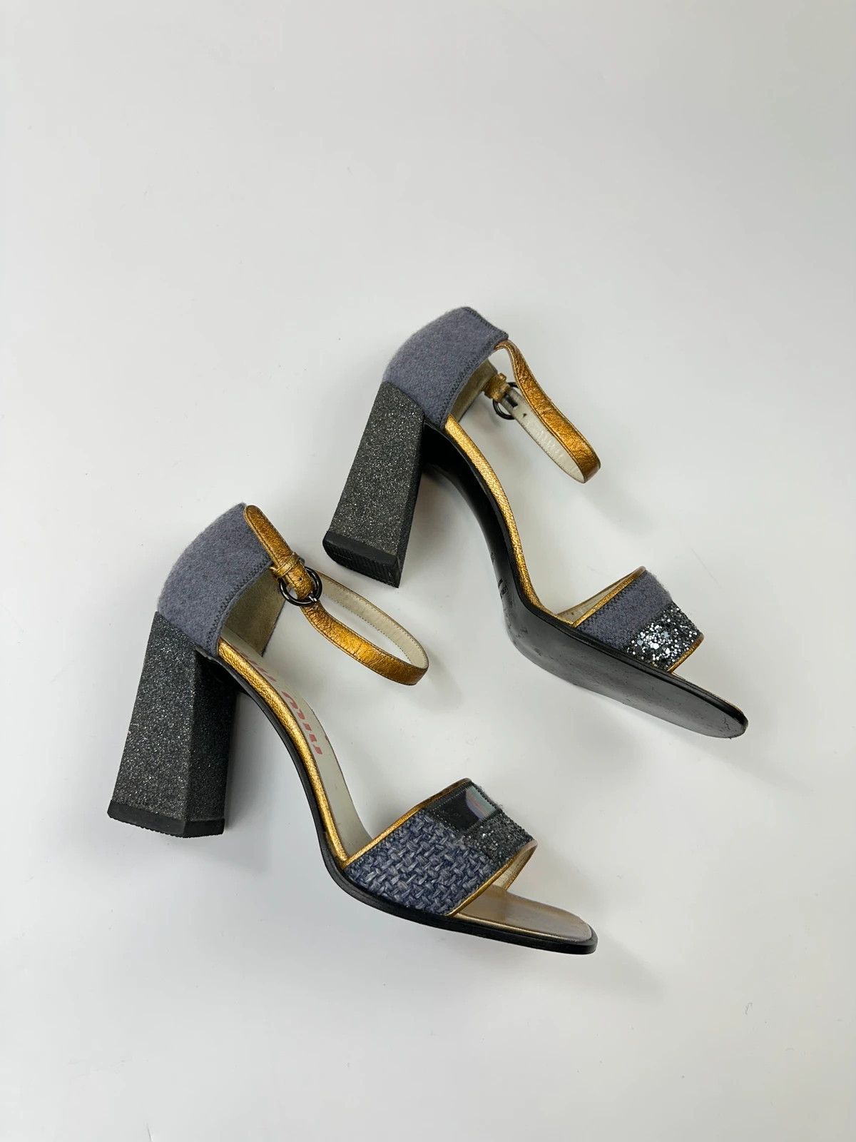 Miu Miu Miu Miu FW1998 PVC Coated Glitter Heels Pumps Shoes Size US 9 / IT 39 - 11 Thumbnail