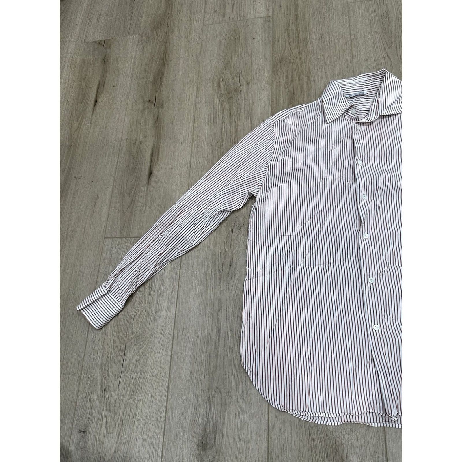 Loro Piana LORO PIAN A Womens Striped Cotton Button Down Shirt Shirt 44 Multicolor Twill Casual Business Womens Size M / US 6-8 / IT 42-44 - 4 Thumbnail