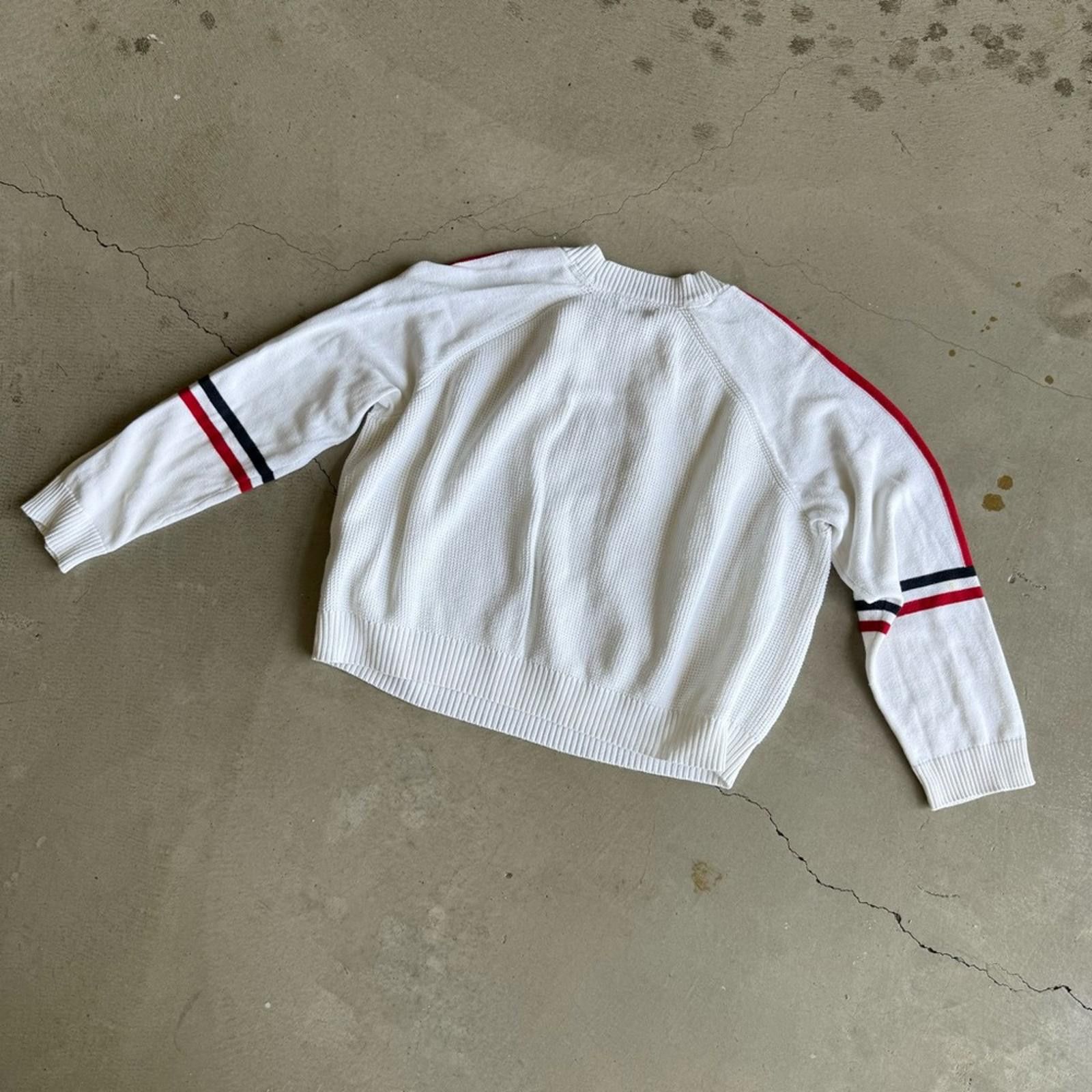 Tommy Hilfiger Tommy Jeans / Flag Patch Cropped Sweater / ivory Size M / US 6-8 / IT 42-44 - 7 Thumbnail
