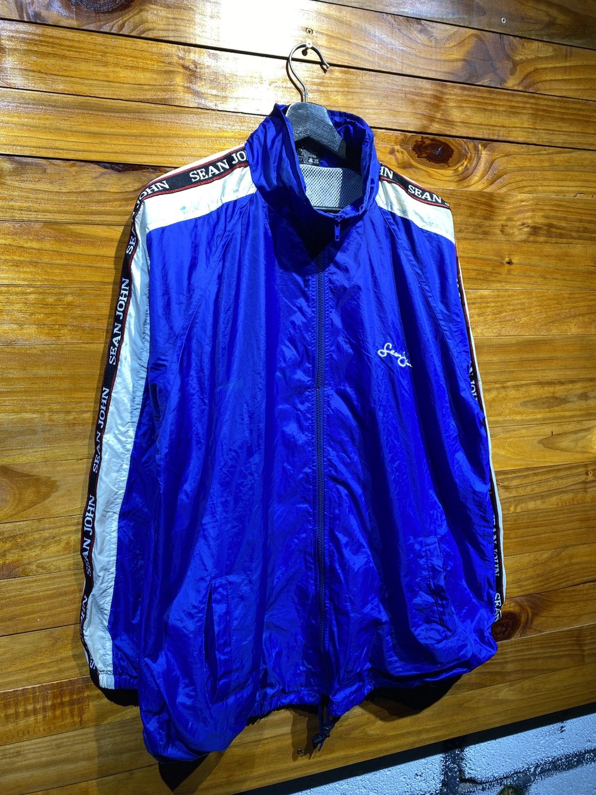 Sean John Vintage Sean John Blue Windbreaker Jacket Hip-Hop Streetwear Size US XL / EU 56 / 4 - 8 Thumbnail