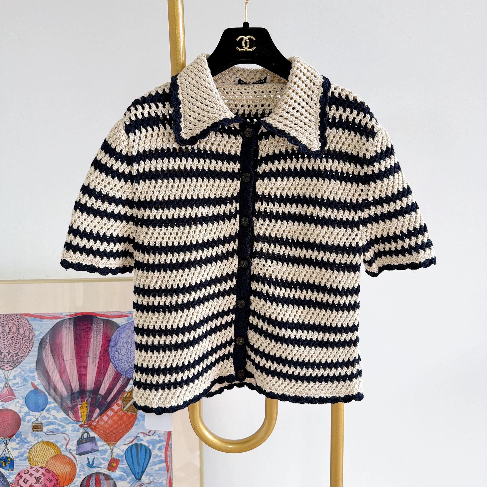 Miu Miu MIU MIU women's color blocked striped knit top 36 ZY 6086 Size XS / US 0-2 / IT 36-38 - 1 Thumbnail