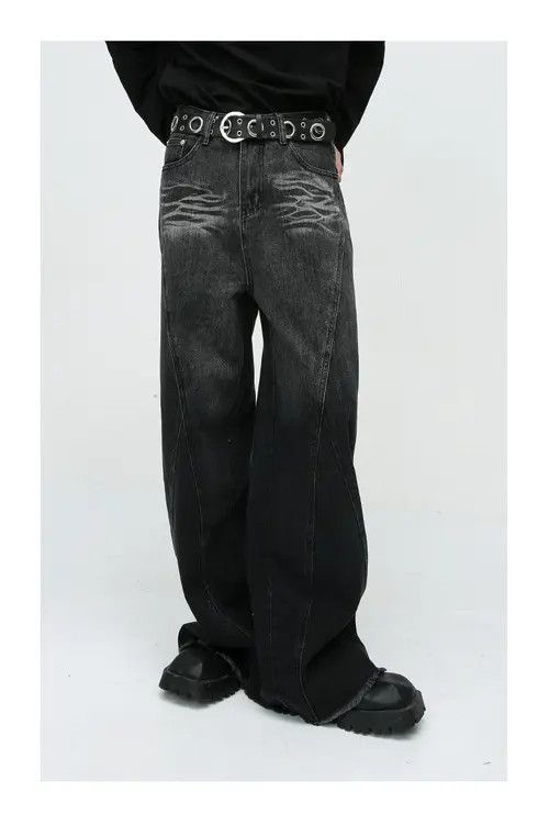 Other Street retro patchwork loose washed jeans Size US 32 / EU 48 - 2 Thumbnail