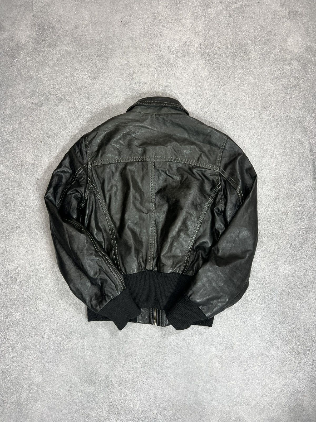 Yohji Yamamoto VTG Cropped Distressed Rick Owens Style Leather Diesel jacke Size US M / EU 48-50 / 2 - 7 Thumbnail