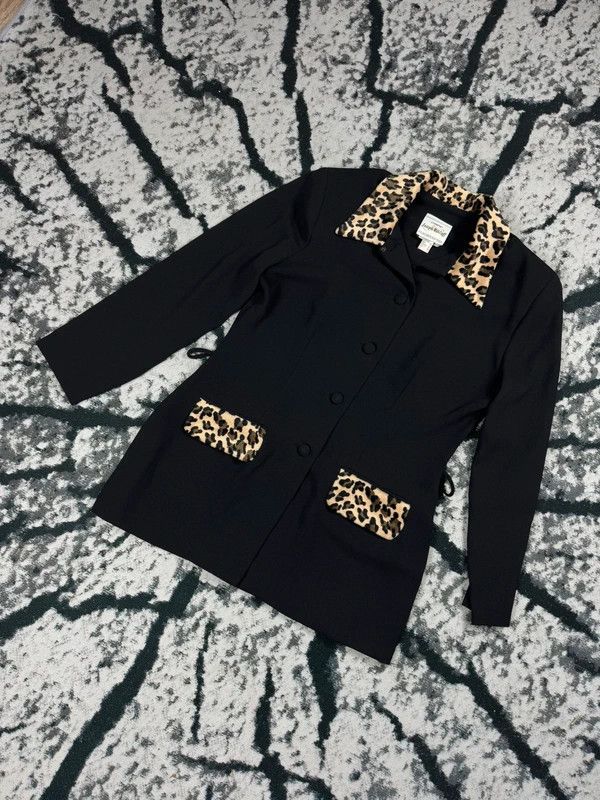 Joseph Ribkoff Joseph Ribkoff black leopard jacket 38 glamour Size XS / US 0-2 / IT 36-38 - 2 Thumbnail