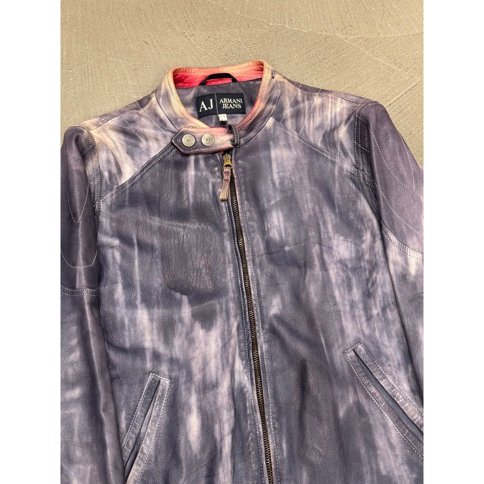 Giorgio Armani 2000s Armani tie dye leather jacket Size US M / EU 48-50 / 2 - 3 Thumbnail