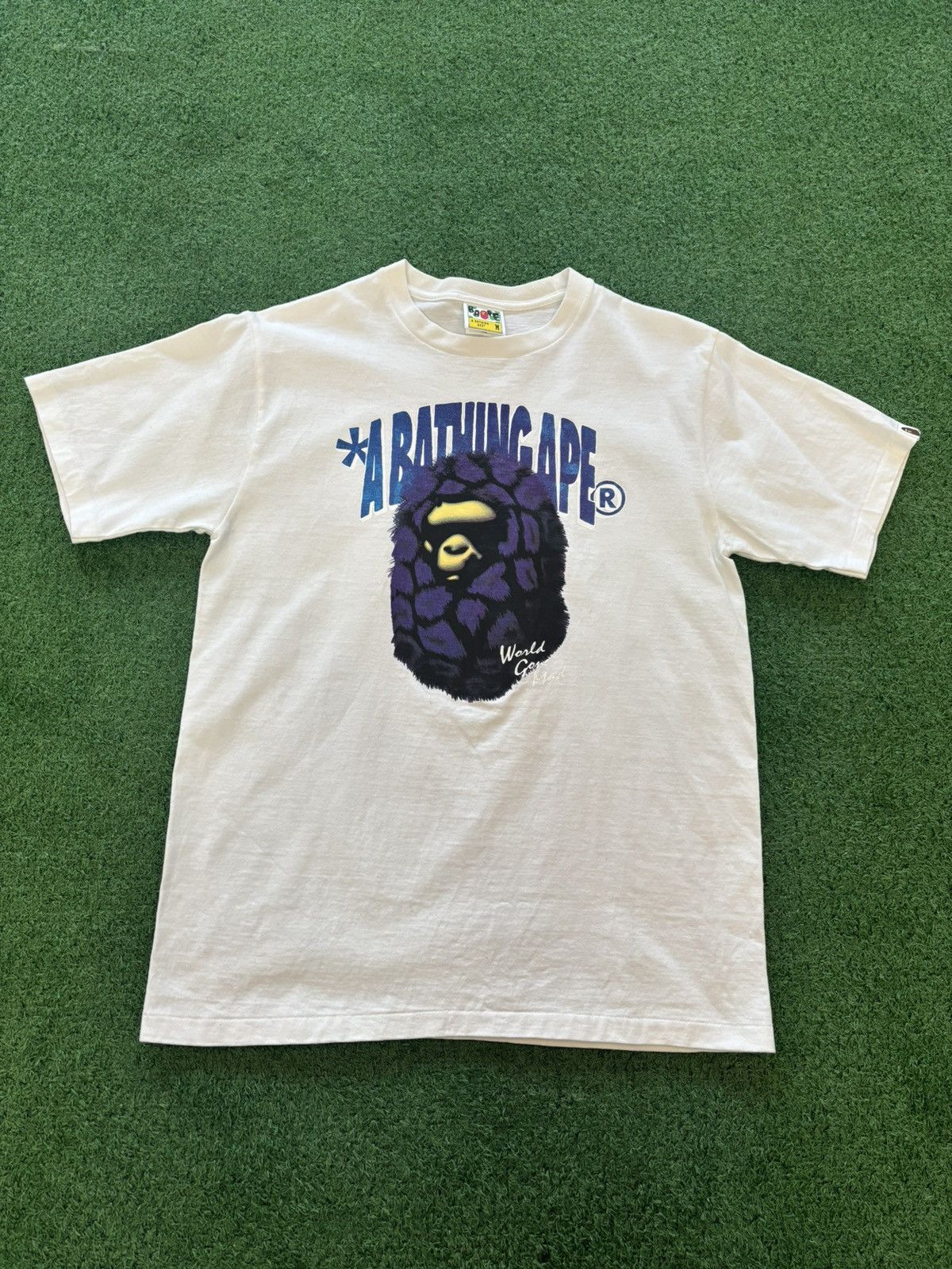 BAPE Fur Ape Head Tee White