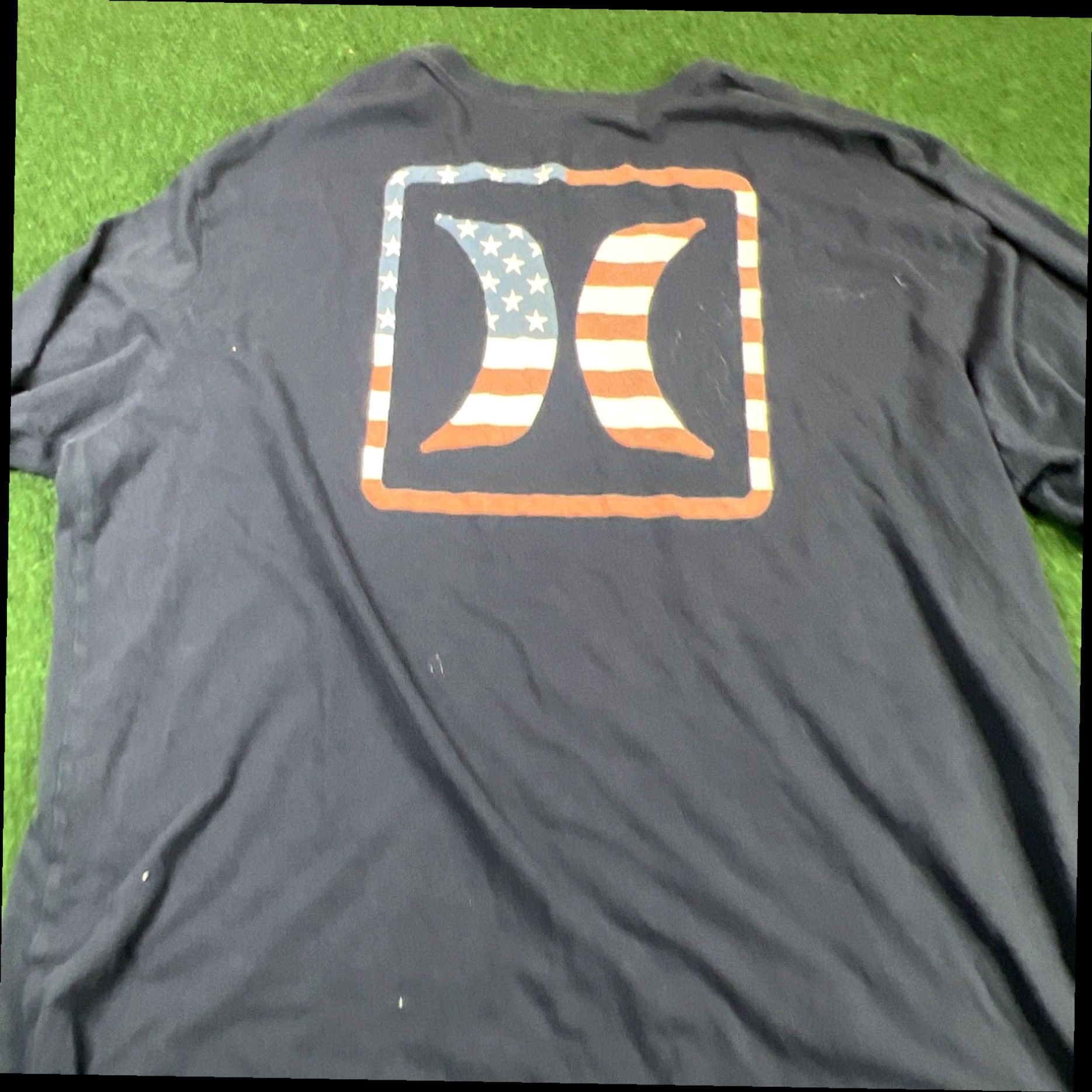 Hurley HURLEY Navy Blue T-Shirt Mens XXL Short Sleeve Graphic American Flag Size US XXL / EU 58 / 5 - 7 Thumbnail