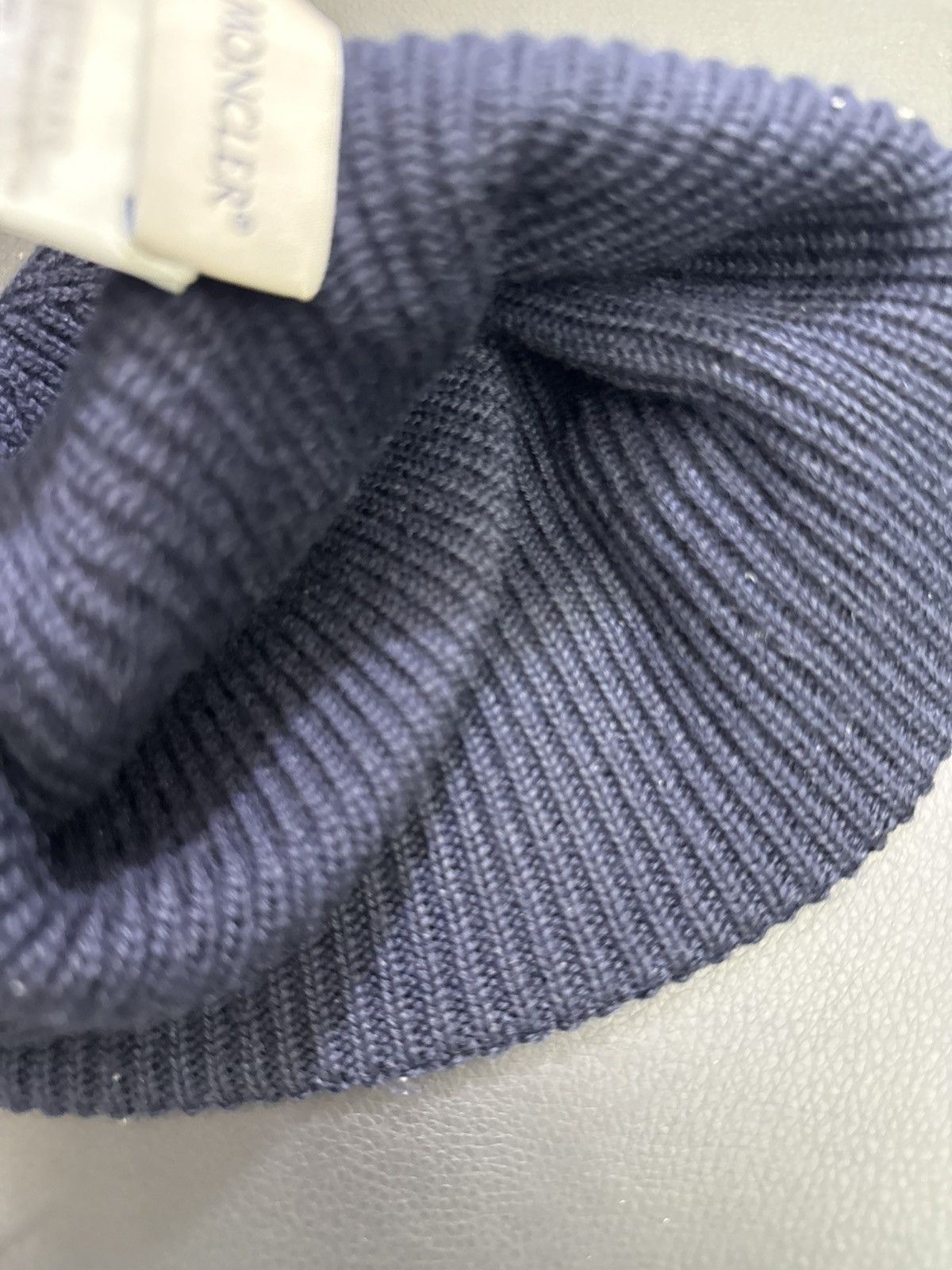 Moncler Moncler navy blue wool logo beanie Size ONE SIZE - 4 Thumbnail