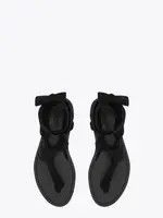 Saint Laurent Paris oc11z1225 732384 Nolan Sandals in Jersey in Black Size US 11 / IT 41 - 2 Thumbnail