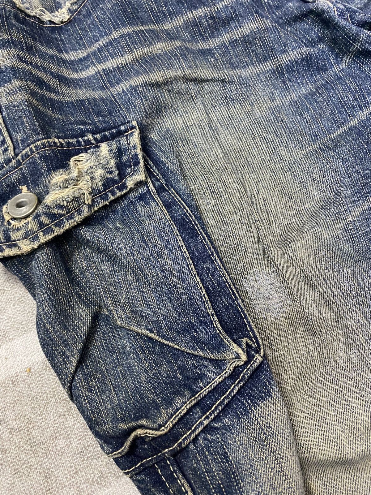 Japanese Brand × Johnbull Rare Vintage John Bull Military Cut Single Side Pocket Denim Size US 34 / EU 50 - 4 Thumbnail