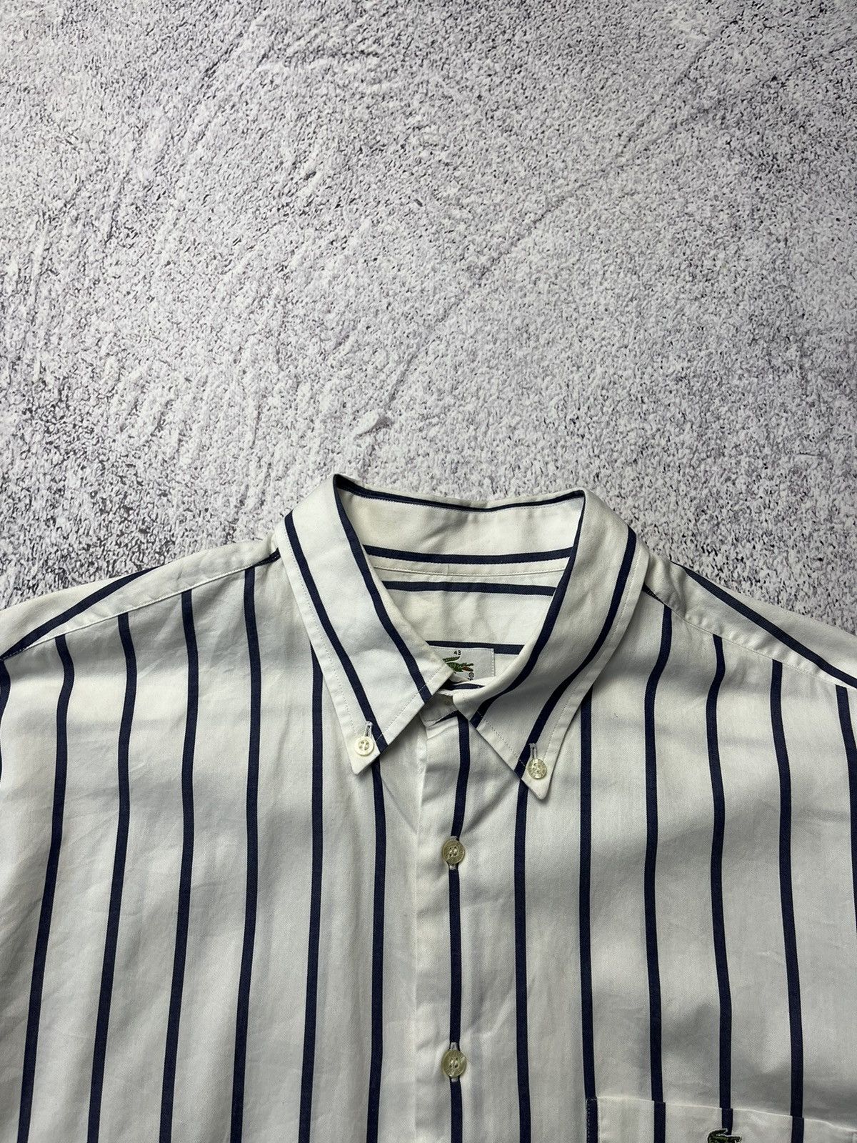 Lacoste Vintage Lacoste Striped Long Sleeved Shirt Rare Size US L / EU 52-54 / 3 - 10 Thumbnail