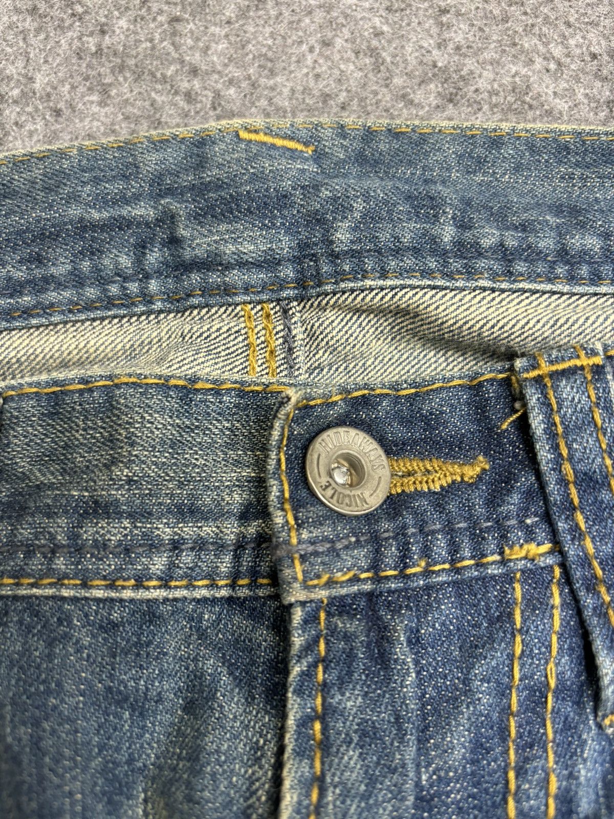 Japanese Brand 💥Japan Style Flare💥Hideaways Curve Distressed Denim F582 Size US 33 - 11 Thumbnail