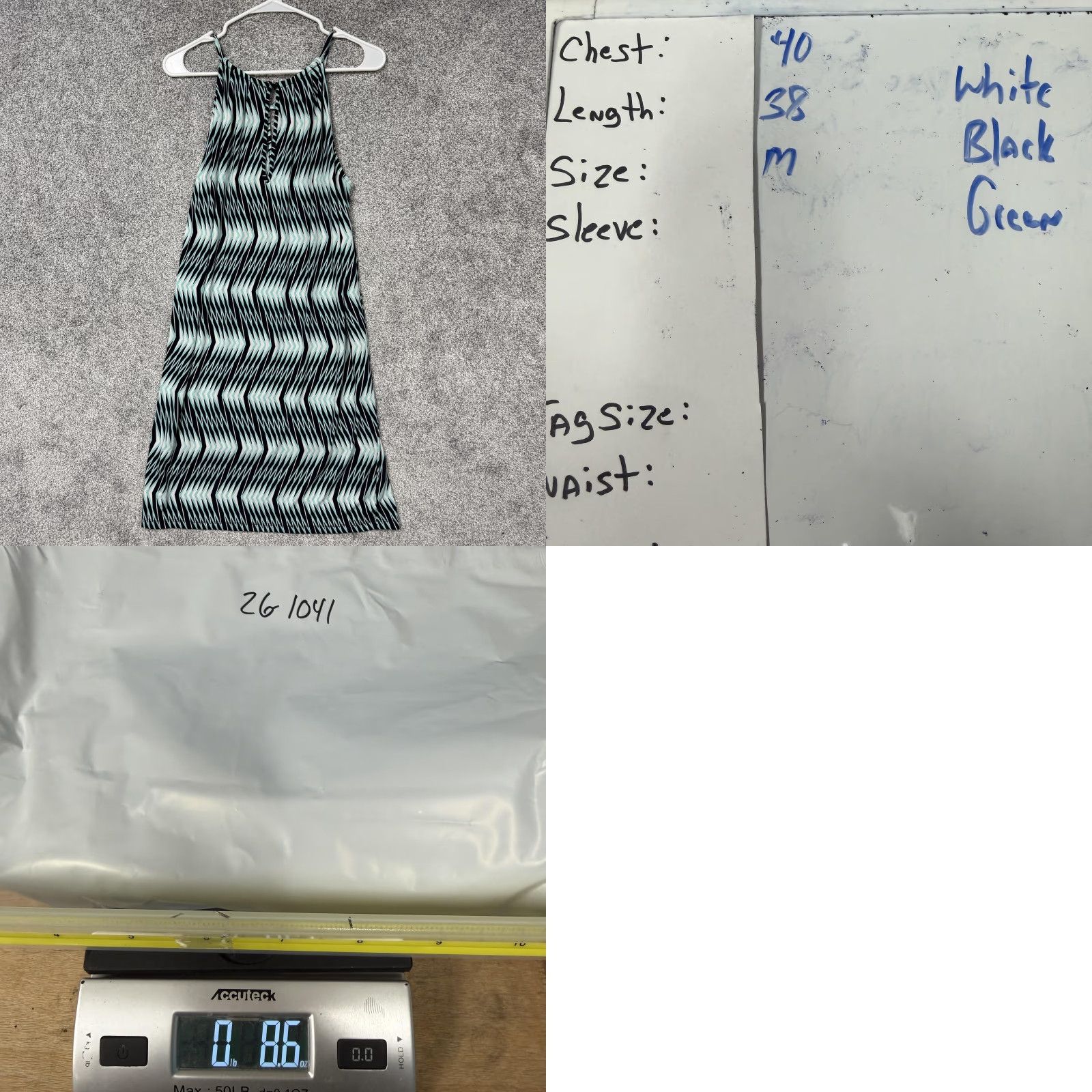 Banana Republic Banana Republic Tank Shift Dress M Green Chevron Halter Geometric Boho Summer Size M / US 6-8 / IT 42-44 - 8 Thumbnail