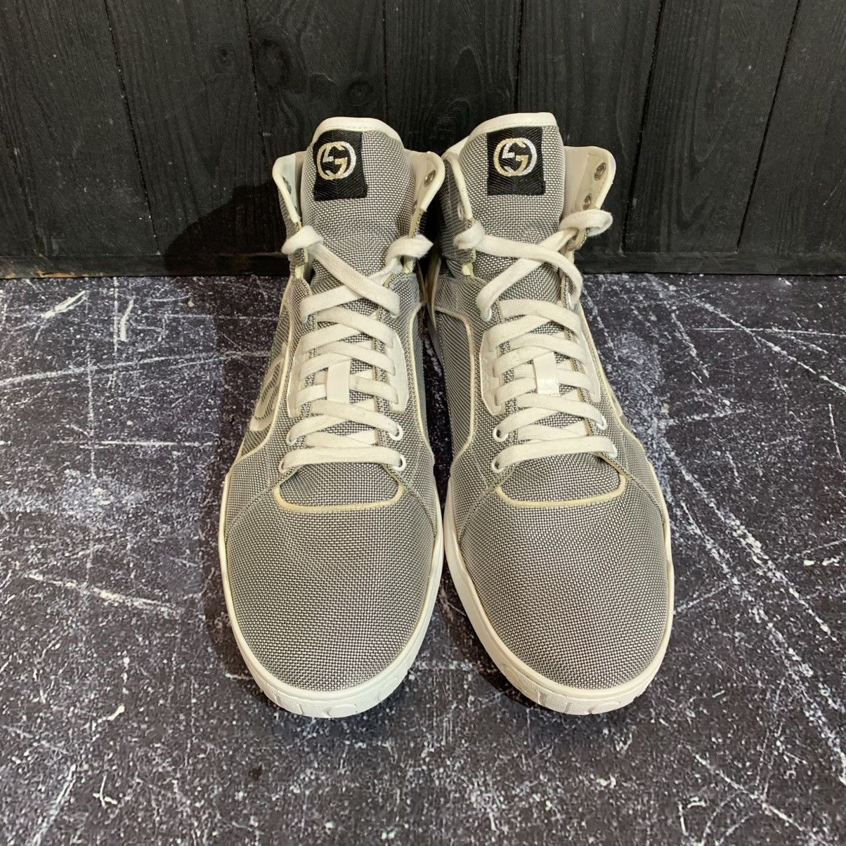 Gucci Gucci GG Baling Fabric High Top Grey Sneakers Size 13.5 47.5 Size US 13 / EU 46 - 5 Thumbnail
