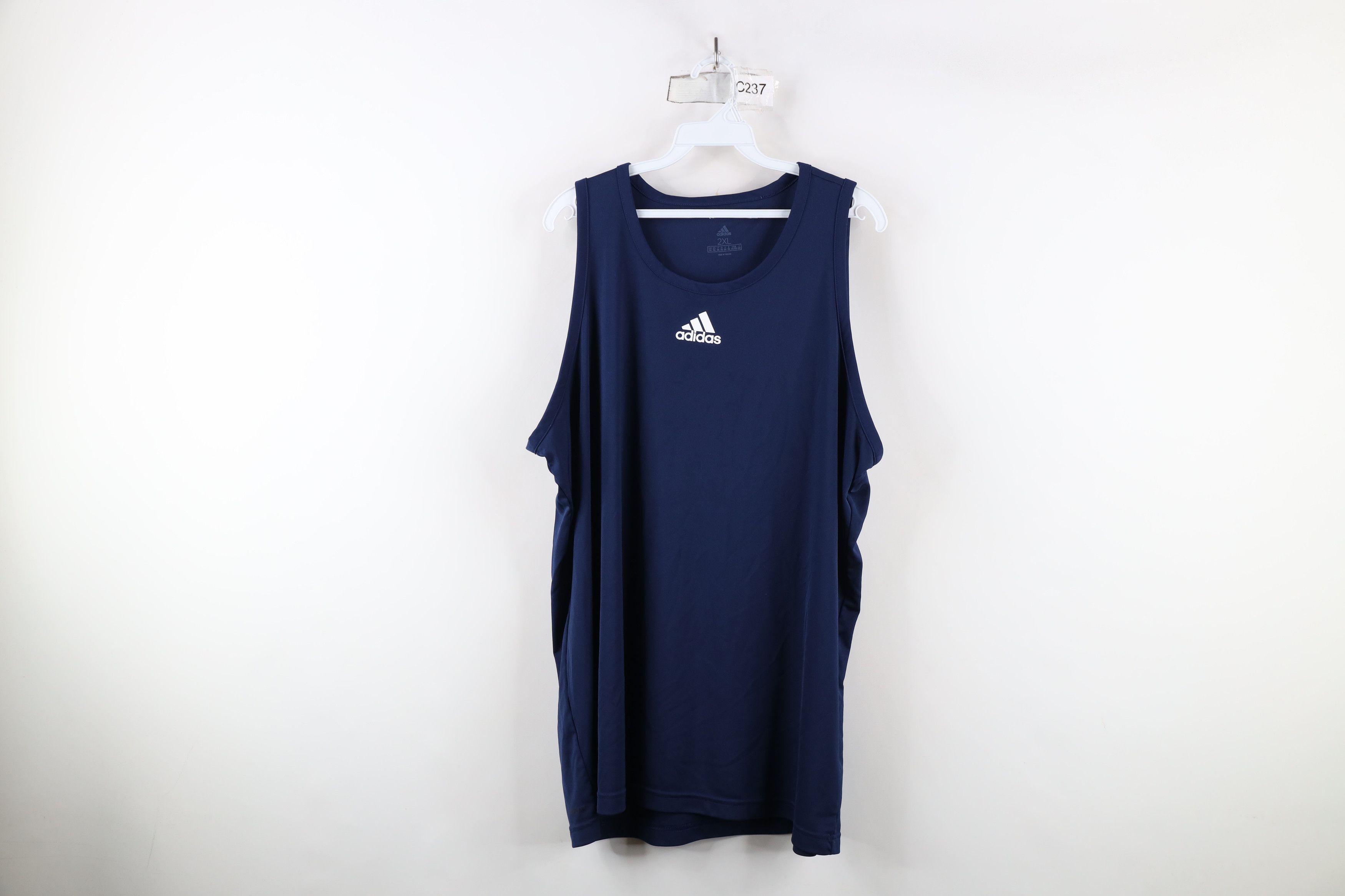 Adidas × Vintage Adidas Aeroready Tank Top T-Shirt Navy Blue Gym Tennis Size US XXL / EU 58 / 5 - 1 Thumbnail