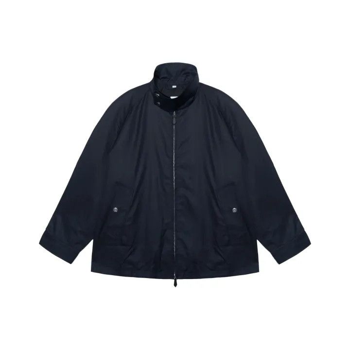 Burberry Navy Logo Zip-Up Casual Jacket