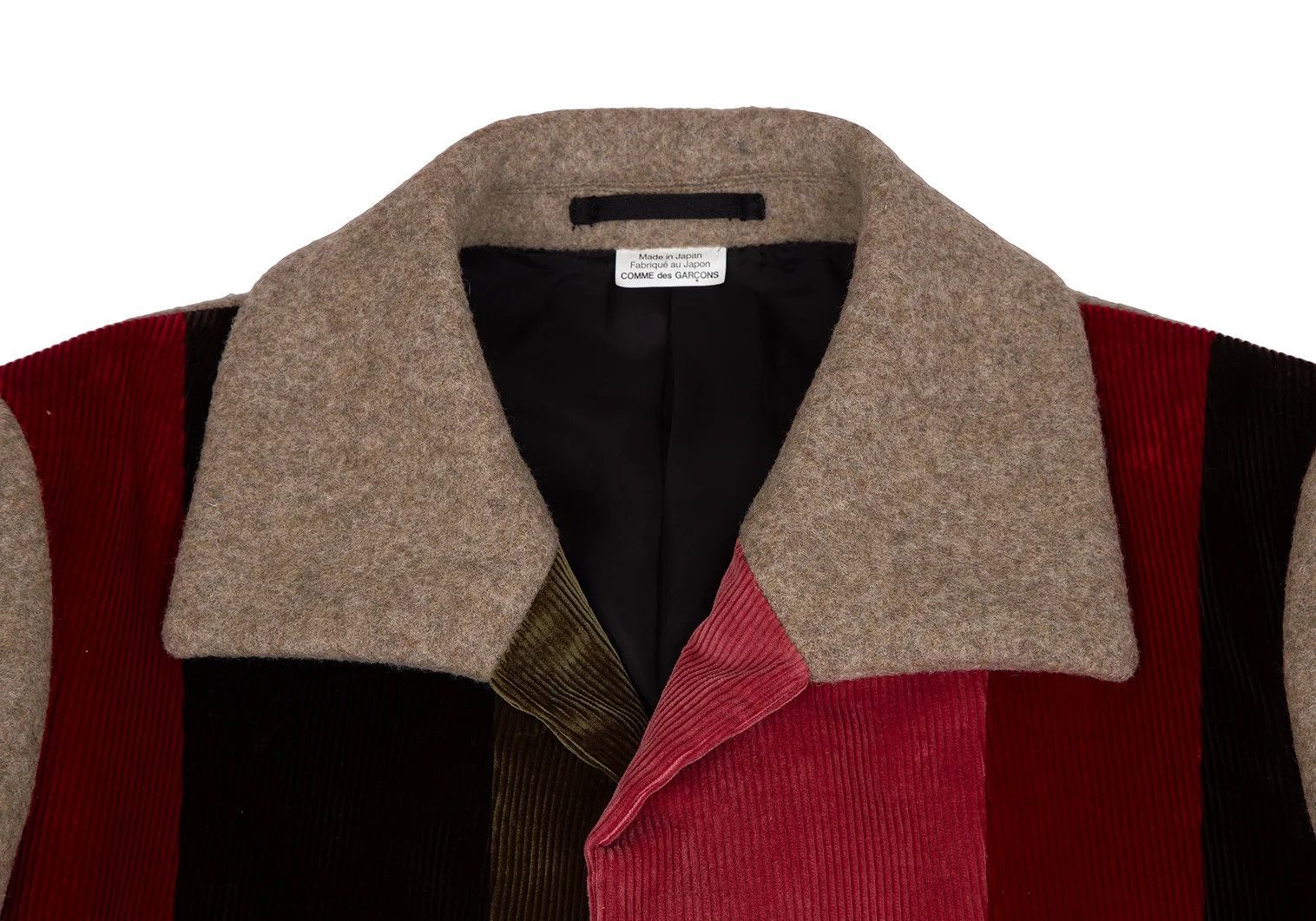 Comme des Garcons Homme Plus Front Corduroy Panel Compressed Wool Coat Multi Size M Size US M / EU 48-50 / 2 - 3 Thumbnail