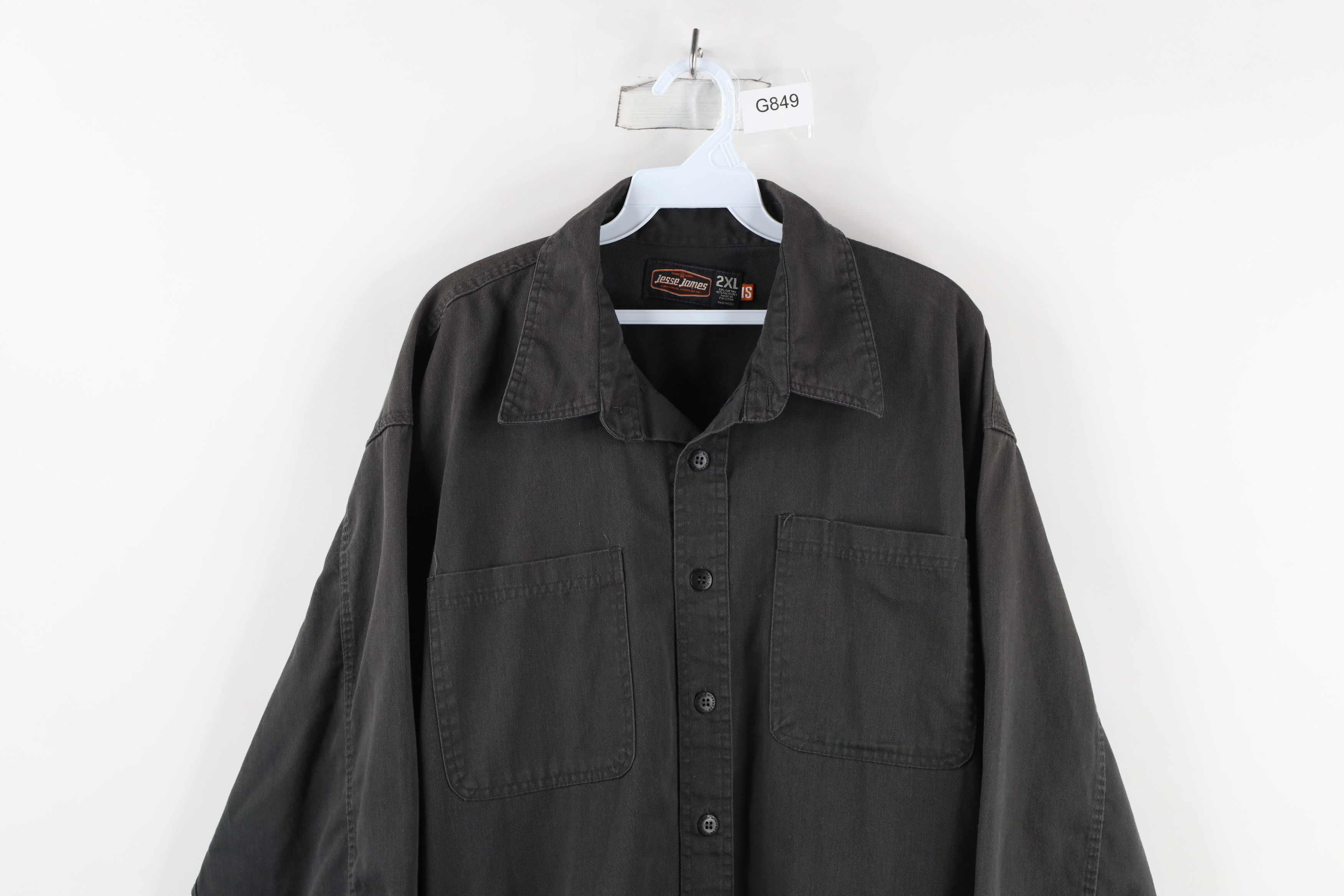 Vintage Vintage Jesse James Workwear Heavyweight Button Shirt Black Size US XXL / EU 58 / 5 - 2 Thumbnail