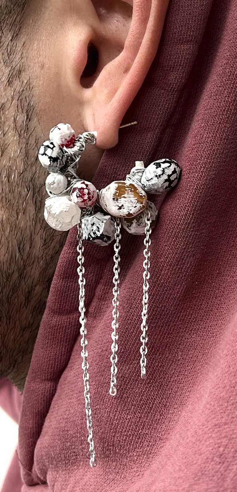 Seditionaries oversized chains punk stud earring margiela hysteric vibe Size ONE SIZE - 2 Thumbnail