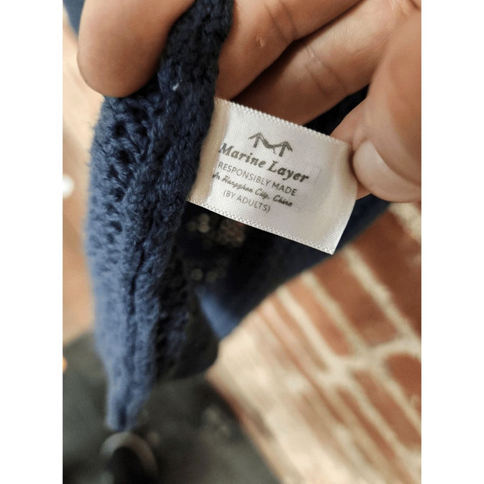 Marine Layer VINTAGE MARINE LAYER Blue Cardigan Knit Sweater XS/S Women Open Front Raglan Sleeve 100% Cotton Striped Casual New title: Size XS / US 0-2 / IT 36-38 - 4 Thumbnail
