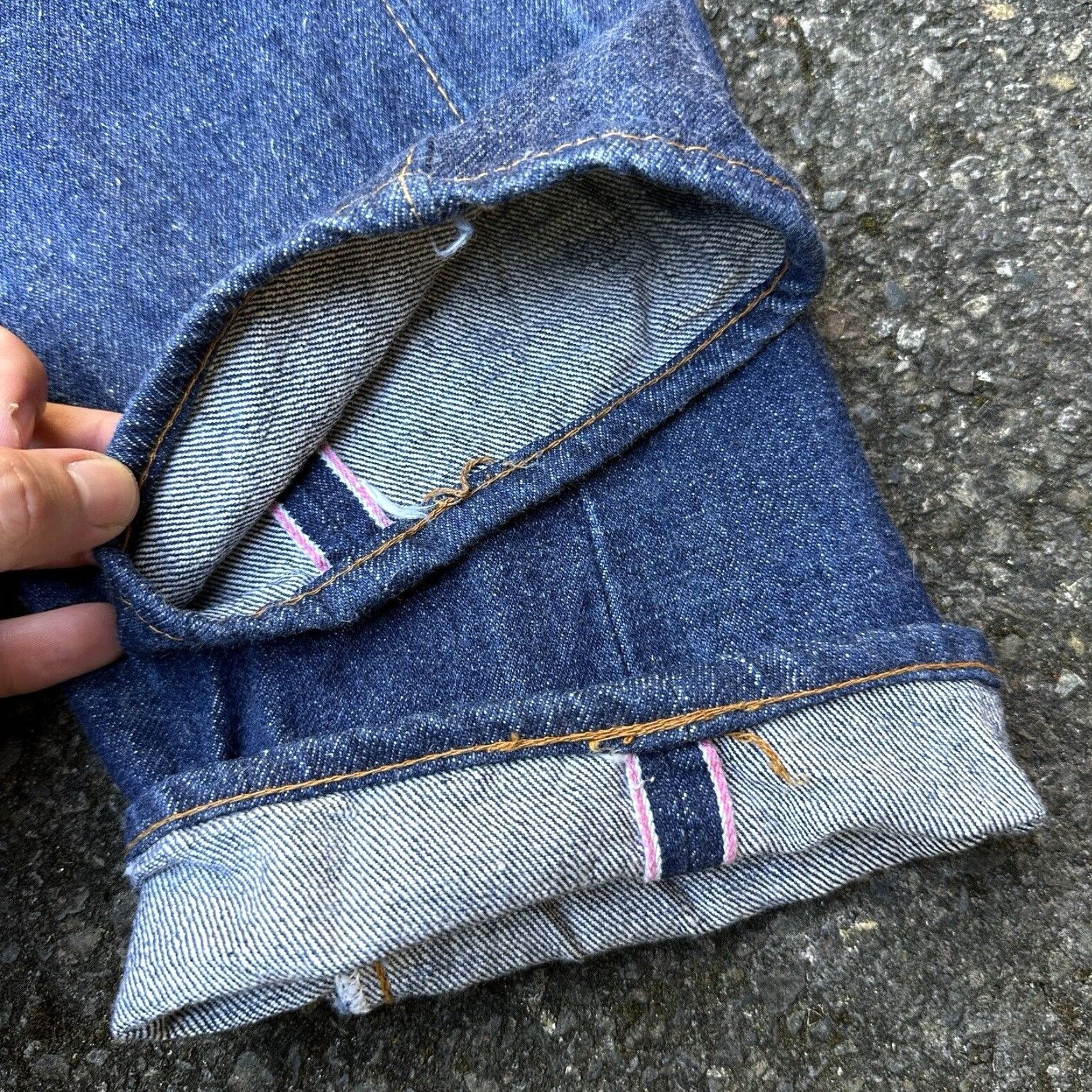 Levi's VINTAGE Levi's 501 XX Jeans 70s Redline Single Stitch 28x28 66 SS Dark Blue Cotton Denim Jeans Men Size US 28 / EU 44 - 4 Thumbnail