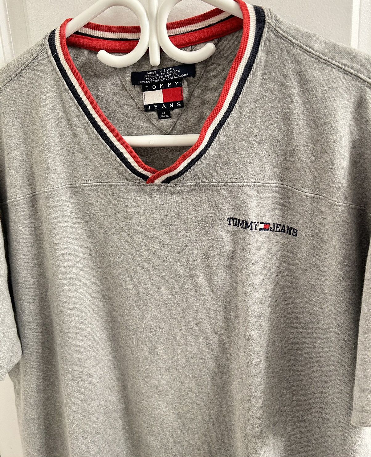 Tommy Hilfiger × Tommy Jeans Tommy Jeans - Tommy Hilfiger Mens Grey V Neck Shirt Size US XL / EU 56 / 4 - 4 Thumbnail