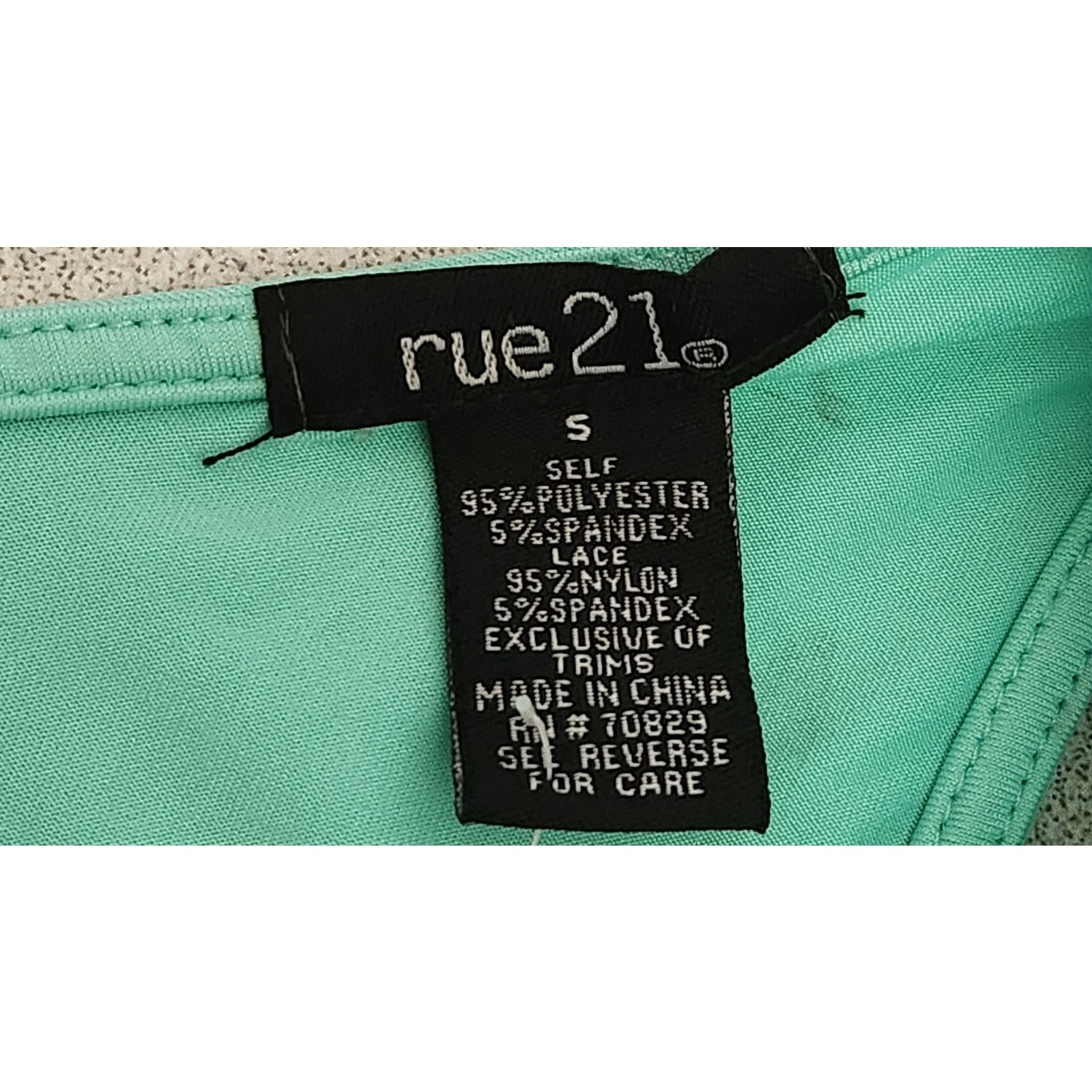 Other Rue21 Green Blue Teal Lace Overlay Top Small New With Tags Size S / US 4 / IT 40 - 4 Thumbnail