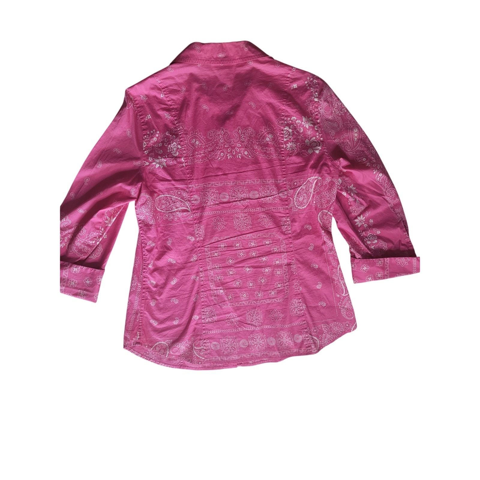 Coldwater Creek Coldwater Creek Pink Women Shirt Button Up 3/4 Sleeves Sz S Size S / US 4 / IT 40 - 4 Thumbnail