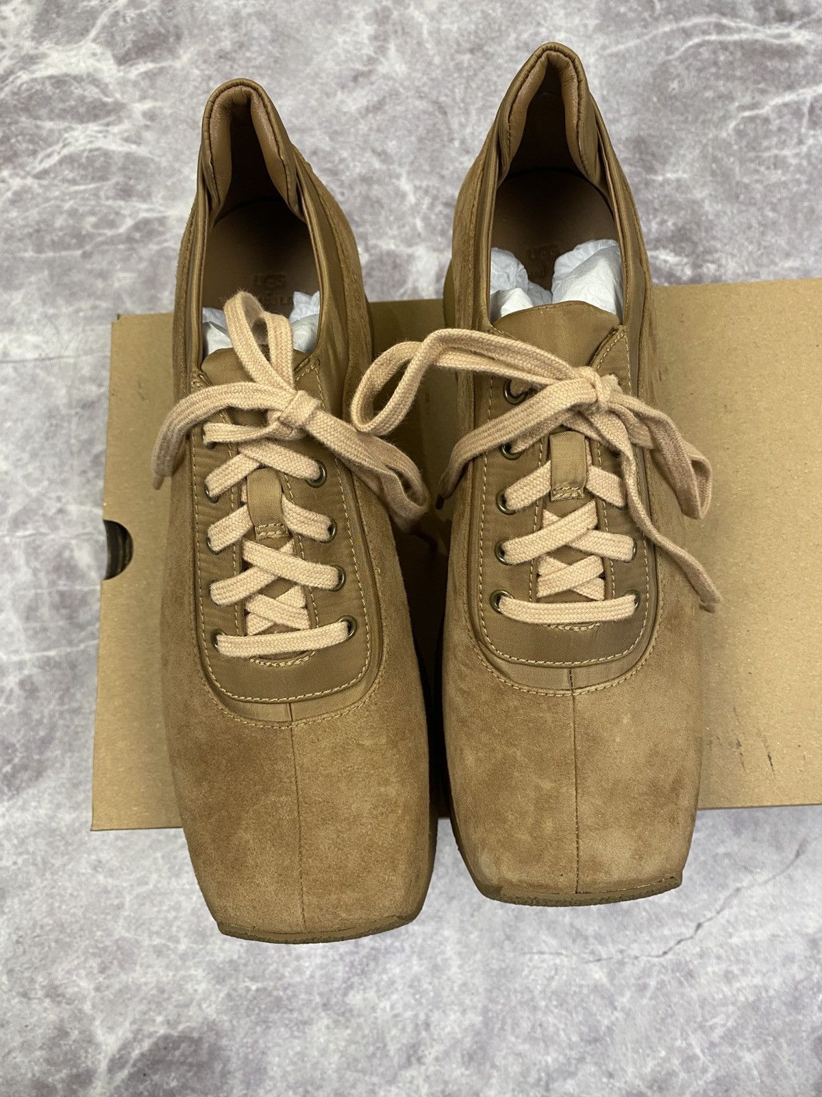 Eckhaus Latta Ugg X Eghaus Latta Square Toe Leather Low Top Sneakers 38 Size US 8 / IT 38 - 5 Thumbnail