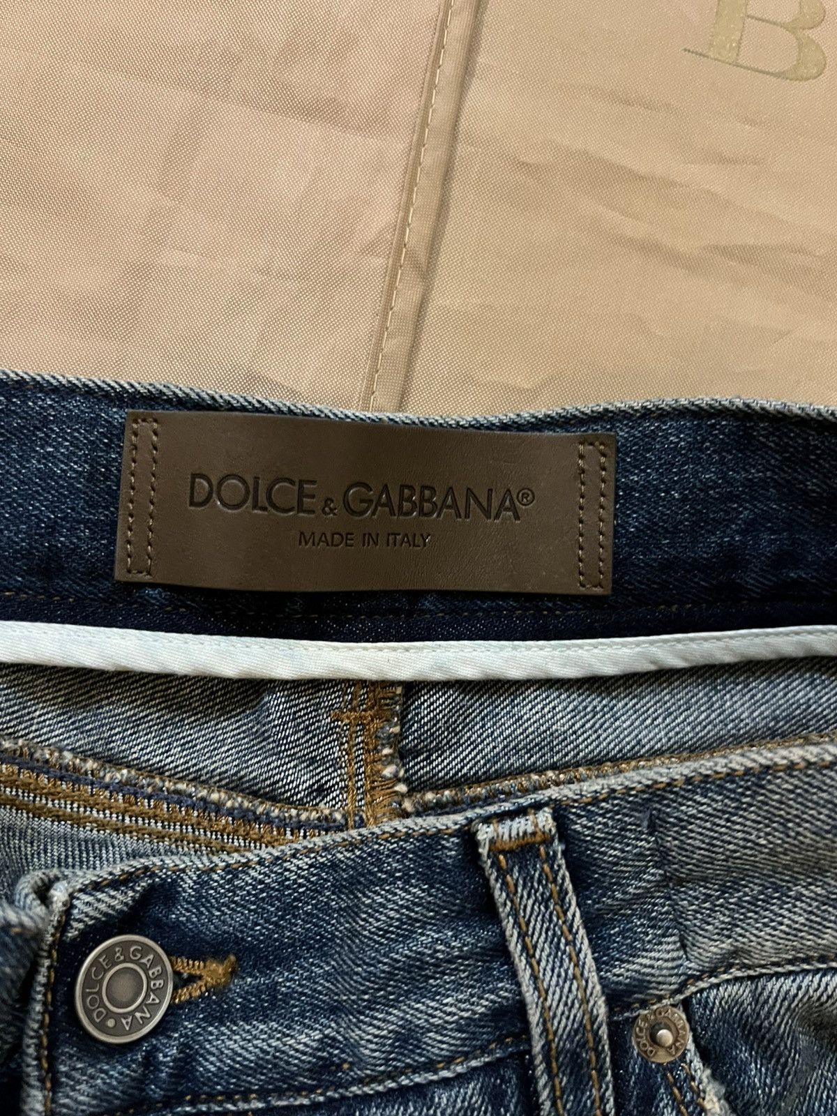 Dolce & Gabbana Dolce & Gabbana Navy Blue Angel Applique Ripped size 50 Size US 34 / EU 50 - 7 Thumbnail