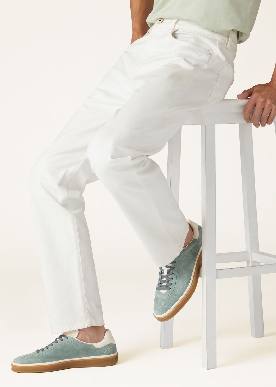 Loro Piana o1srvl11e0825 Tennis Walk Sneakers in Light Blue/White Size US 11 / EU 44 - 2 Thumbnail