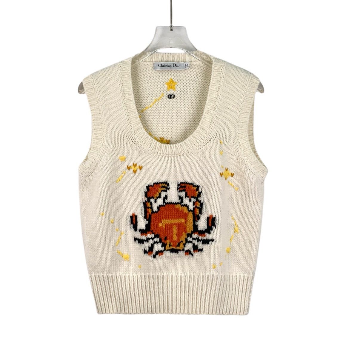Dior Dior 22 collection White crab patterned wool vest Size S / US 4 / IT 40 - 1 Thumbnail