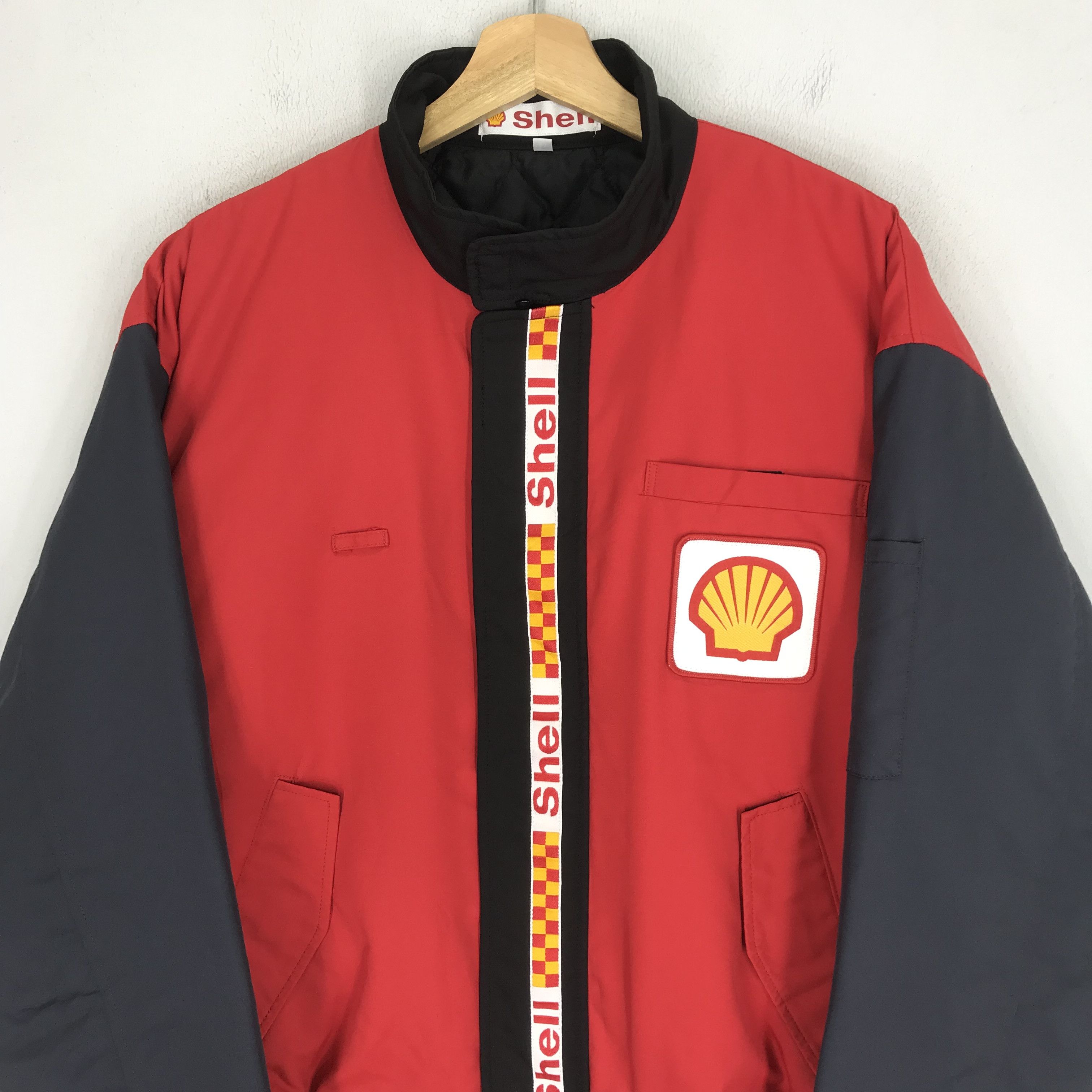 Vintage Vintage 90's Shell Uniform Worker Jacket Service Wear Size US L / EU 52-54 / 3 - 4 Thumbnail