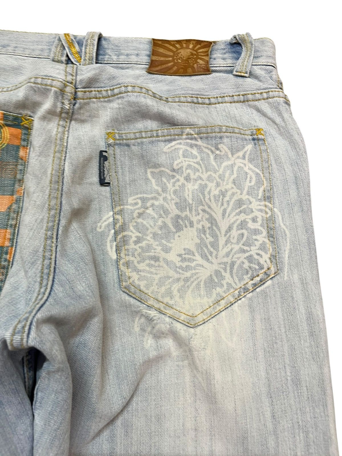 Japanese Brand Vintage Naminorita sujin Dragon Printed Distressed Denim Size US 33 - 9 Thumbnail