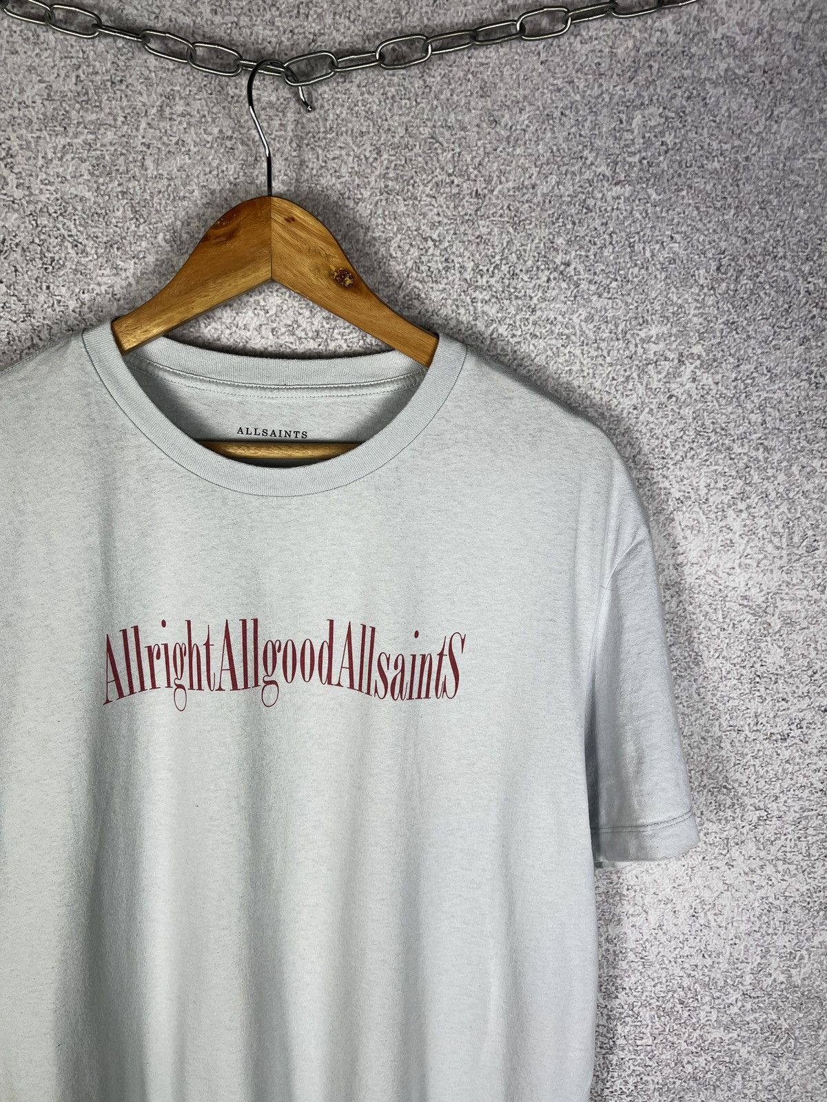 Allsaints Allsaints Big Logo Oversized Fit Tee Sky colour Size US S / EU 44-46 / 1 - 2 Thumbnail