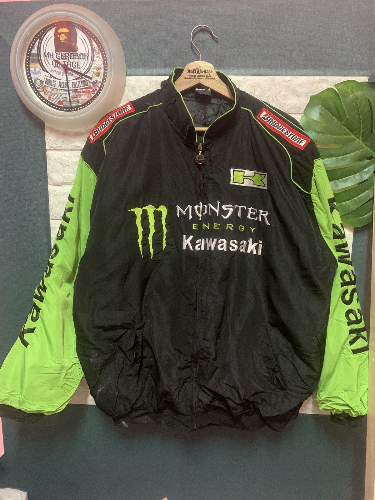 NASCAR × Vintage (SOLD) Kawasaki x Monster Energy Racing Jacket