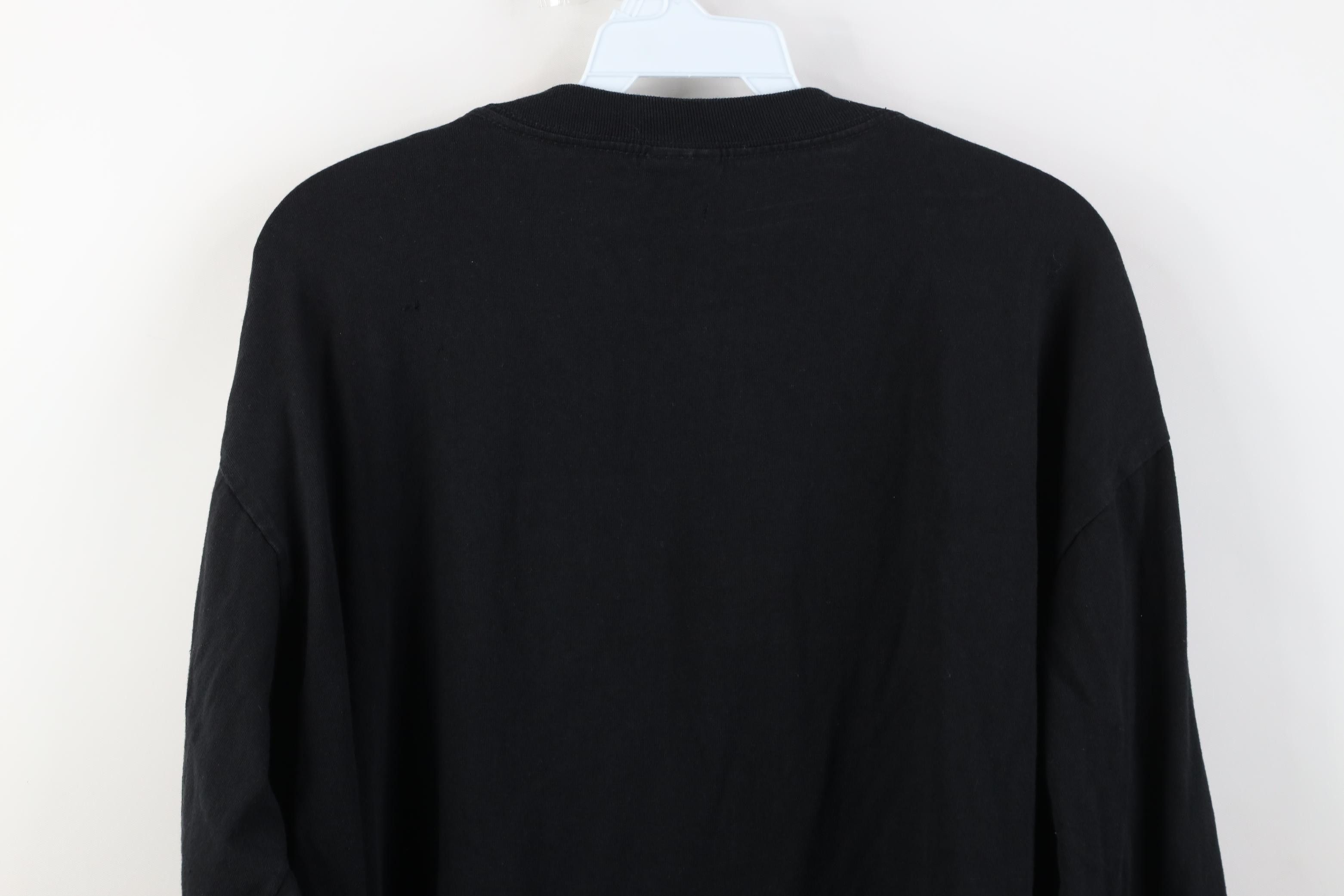 Vintage Vintage 90s University of Texas Long Sleeve T-Shirt Black Size US XL / EU 56 / 4 - 18 Thumbnail