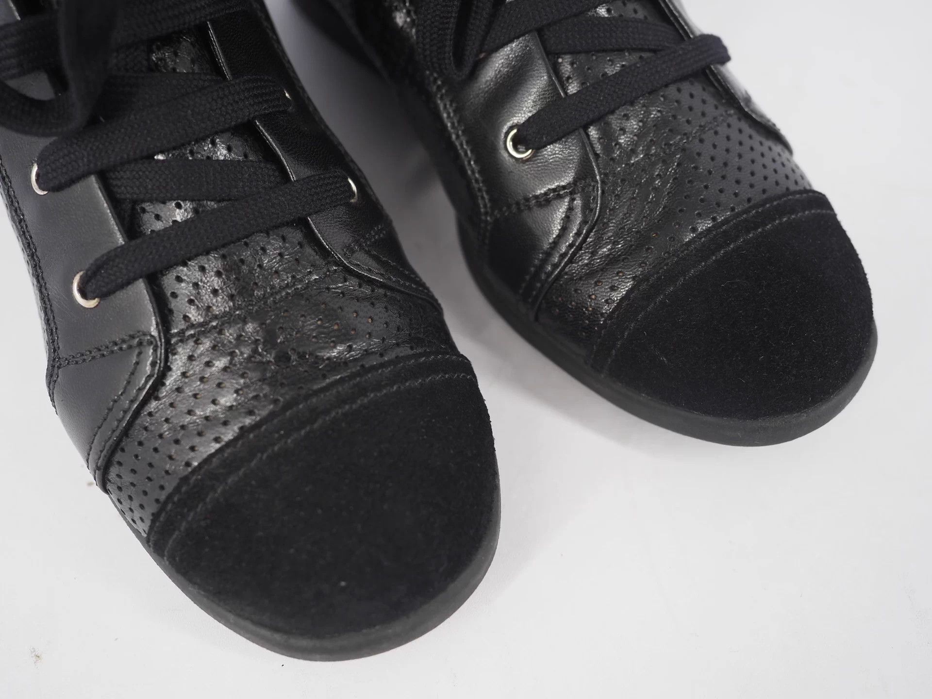 Chanel CHANEL Black Suede Perforated Boots, Size 37.5 Size US 7 / IT 37 - 3 Thumbnail