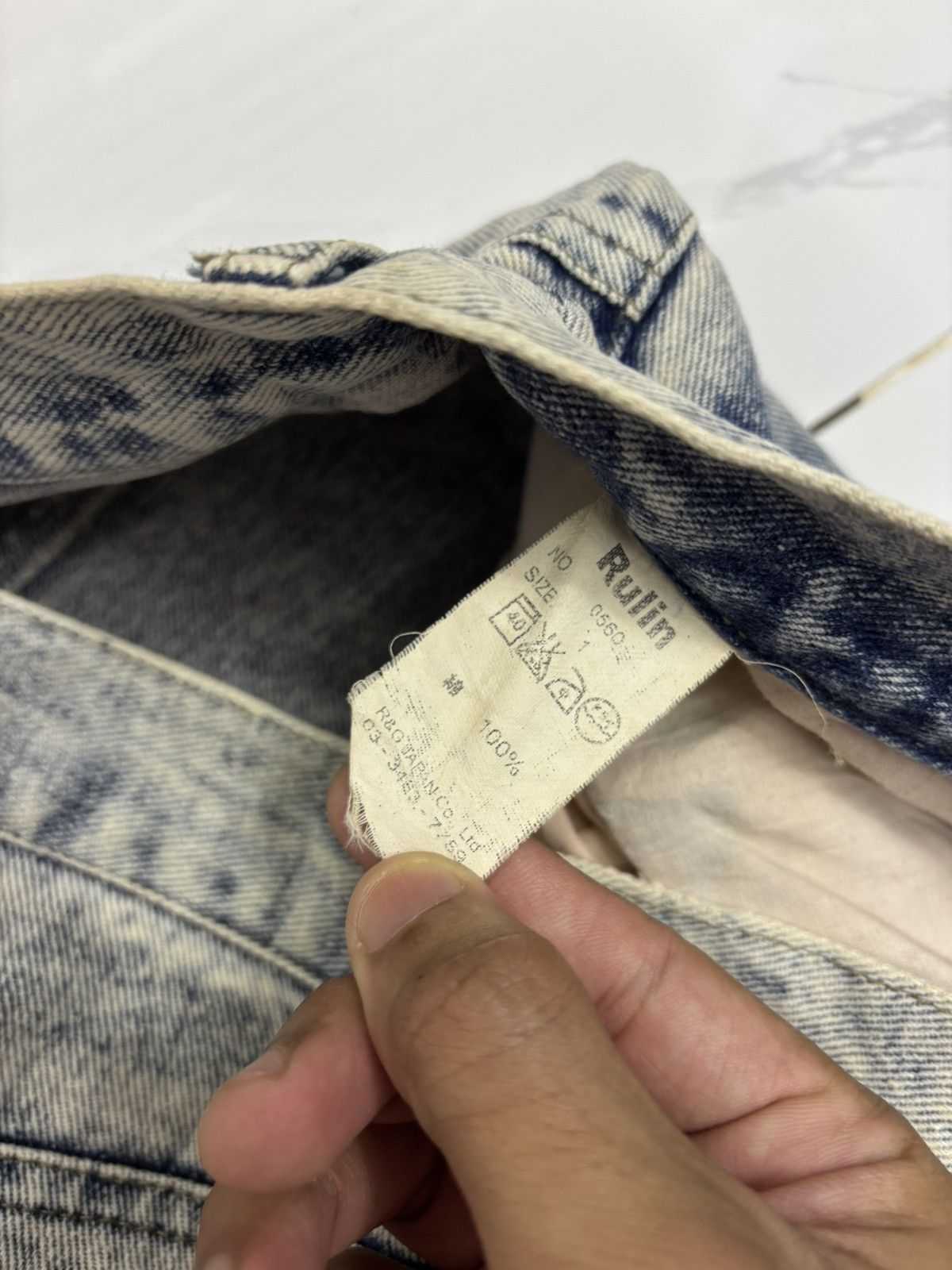 Japanese Brand × Undercover Rulin Distressed Patchwork Grommet Denim Ruin Jeans Size US 31 - 10 Thumbnail